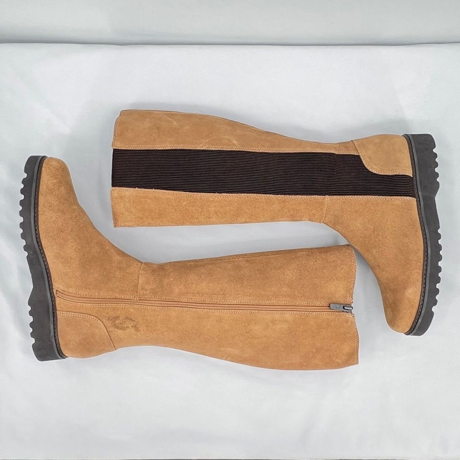 Donald Pliner Donald Pliner Codie Carmel Suede Stretch Zip Knee High Boots Size US 8.5 / IT 38.5 - 4 Thumbnail