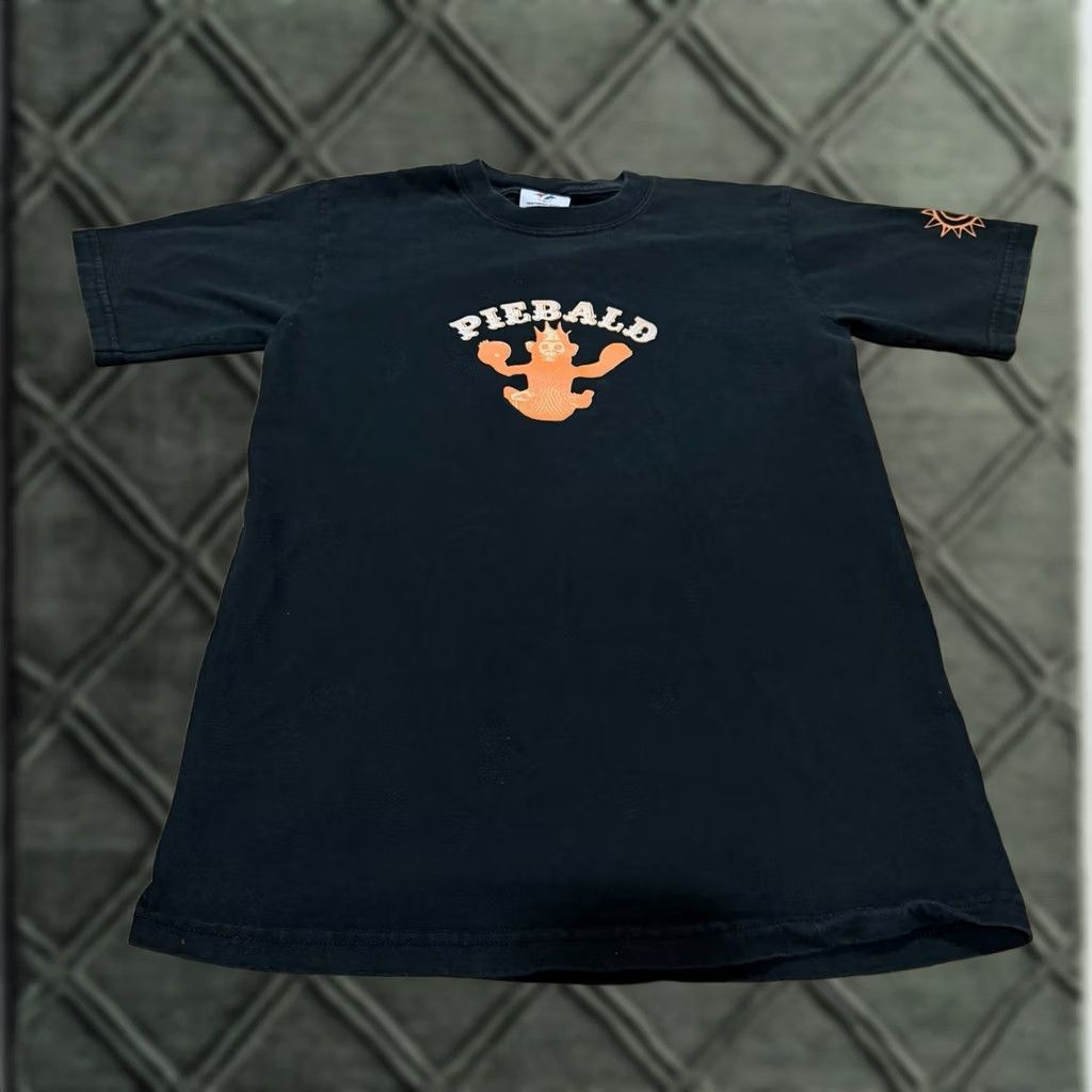 Fruit Of The Loom VINTAGE Pie Bald Band T-Shirt Mens Small Black 90s Emo Hardcore Rare Size US S / EU 44-46 / 1 - 1 Thumbnail