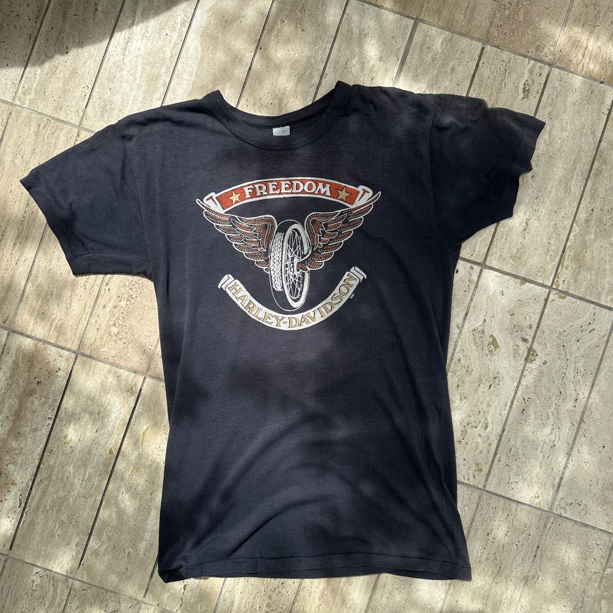 Harley Davidson × Vintage Vintage Harley Davidson Motorcycle T-Shirt Size US M / EU 48-50 / 2 - 1 Thumbnail
