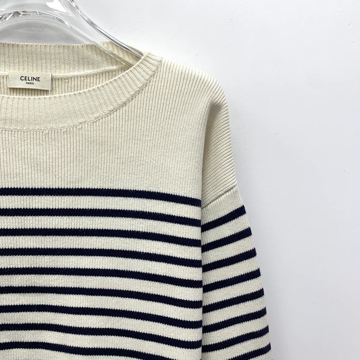 Celine Celine Printed Striped Cotton Sweater Size S / US 4 / IT 40 - 3 Thumbnail