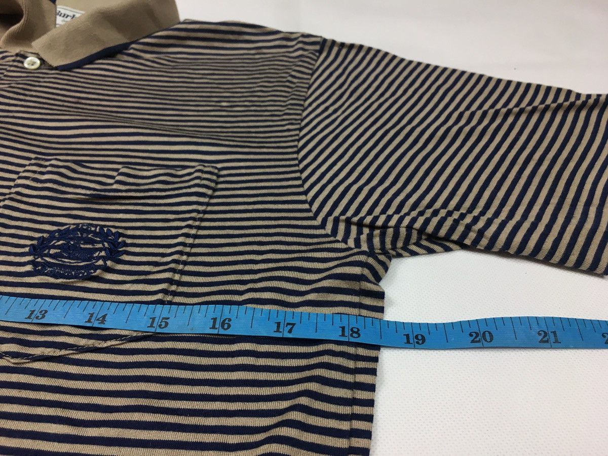 Burberry 90s Burberrys Of London Striped Single Pocket Polo Tee Size US S / EU 44-46 / 1 - 6 Thumbnail