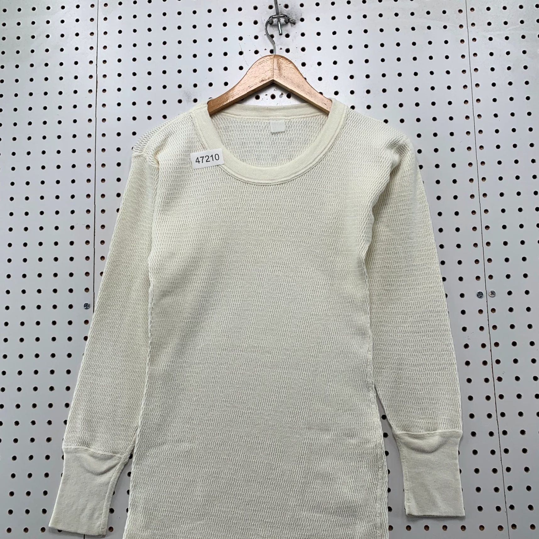 Vintage VINTAGE Thermal Shirt Mens M White Long Sleeve Thick Waffle Knit USA Size US M / EU 48-50 / 2 - 2 Thumbnail