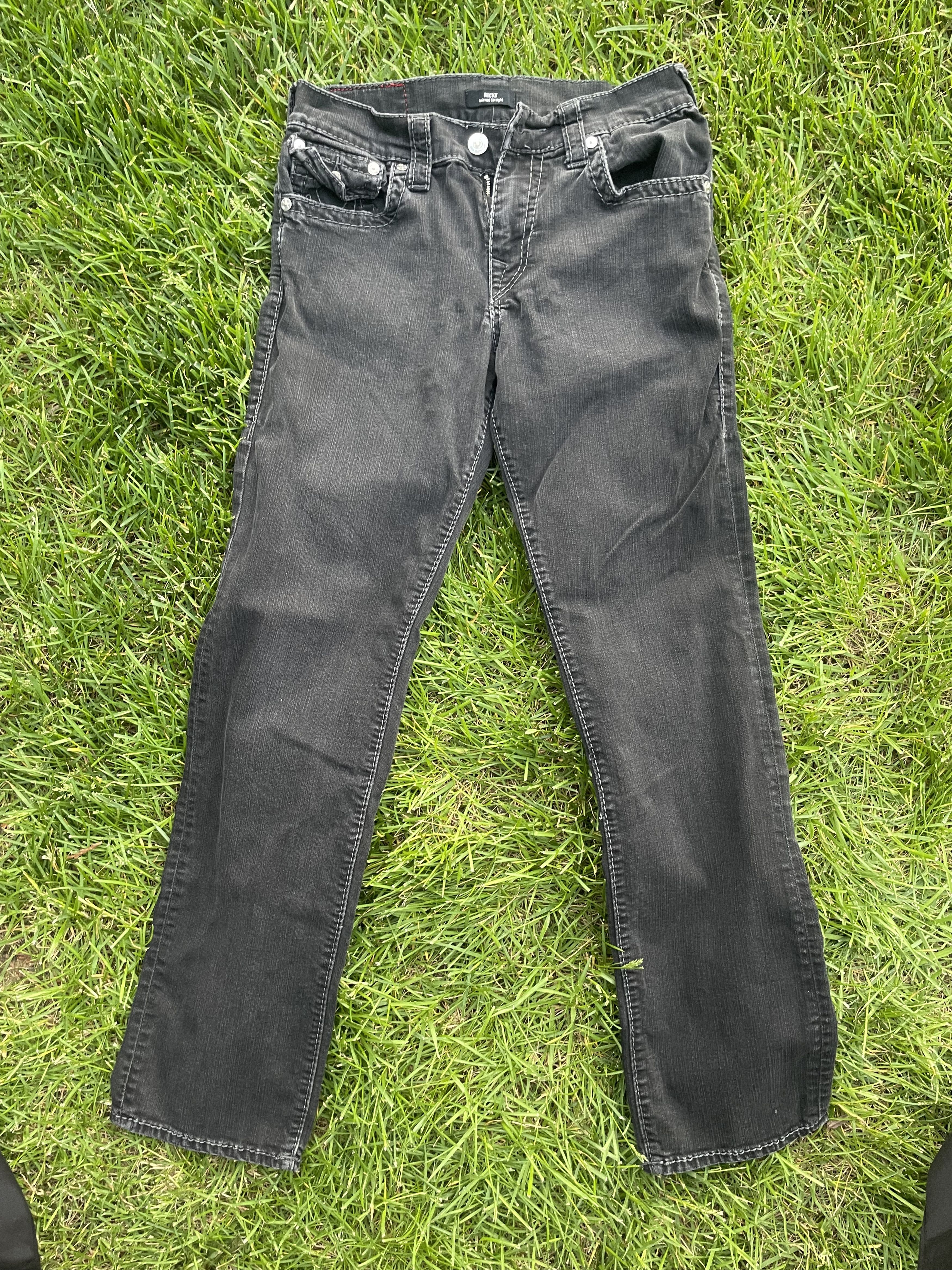 True Religion Black Ricky Straight Denim