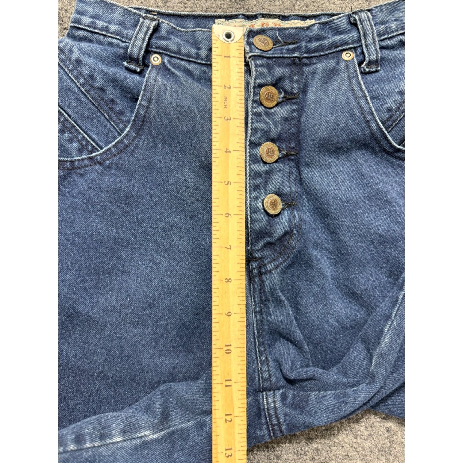 Vintage VINTAGE High Waisted American Sportswear Exchange Jeans Size 5 Women Blue Denim Cotton Hip Rise Tapered A.E.S. Juniors Jeans Mens? Size 27" / US 4 / IT 40 - 7 Thumbnail