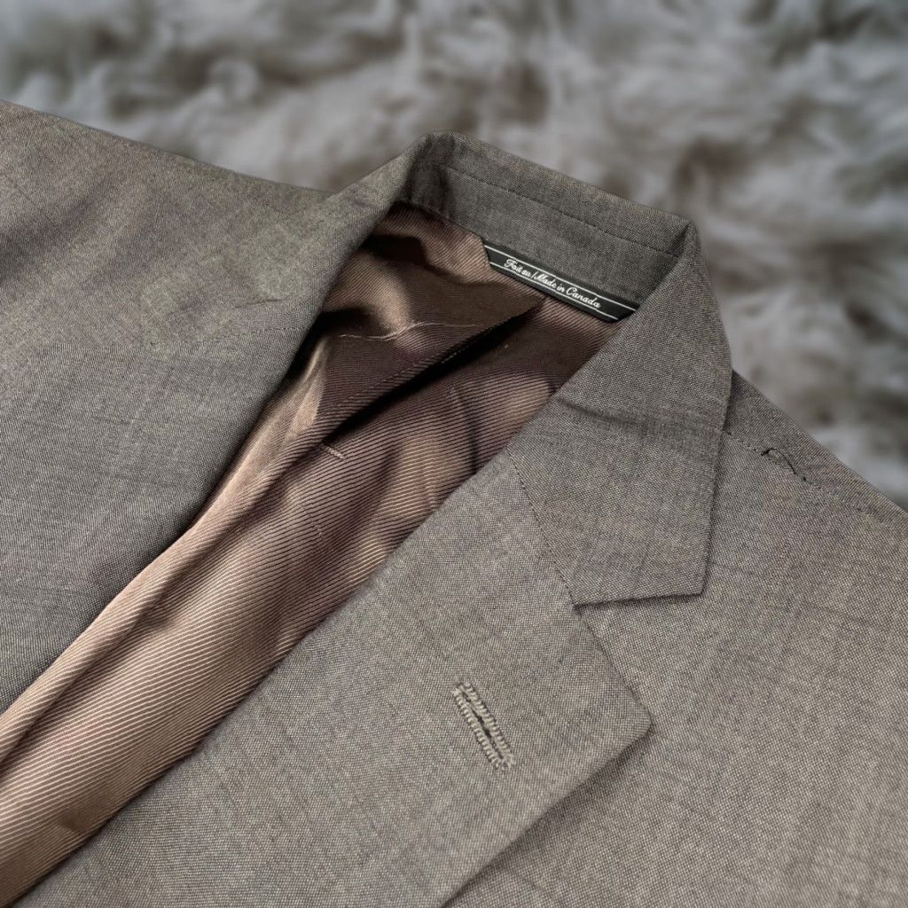 Jack Victor Jack Victor Blazer Napoli Men's 40S Wool 2-Button Brown Mens Size 40R - 1 Thumbnail