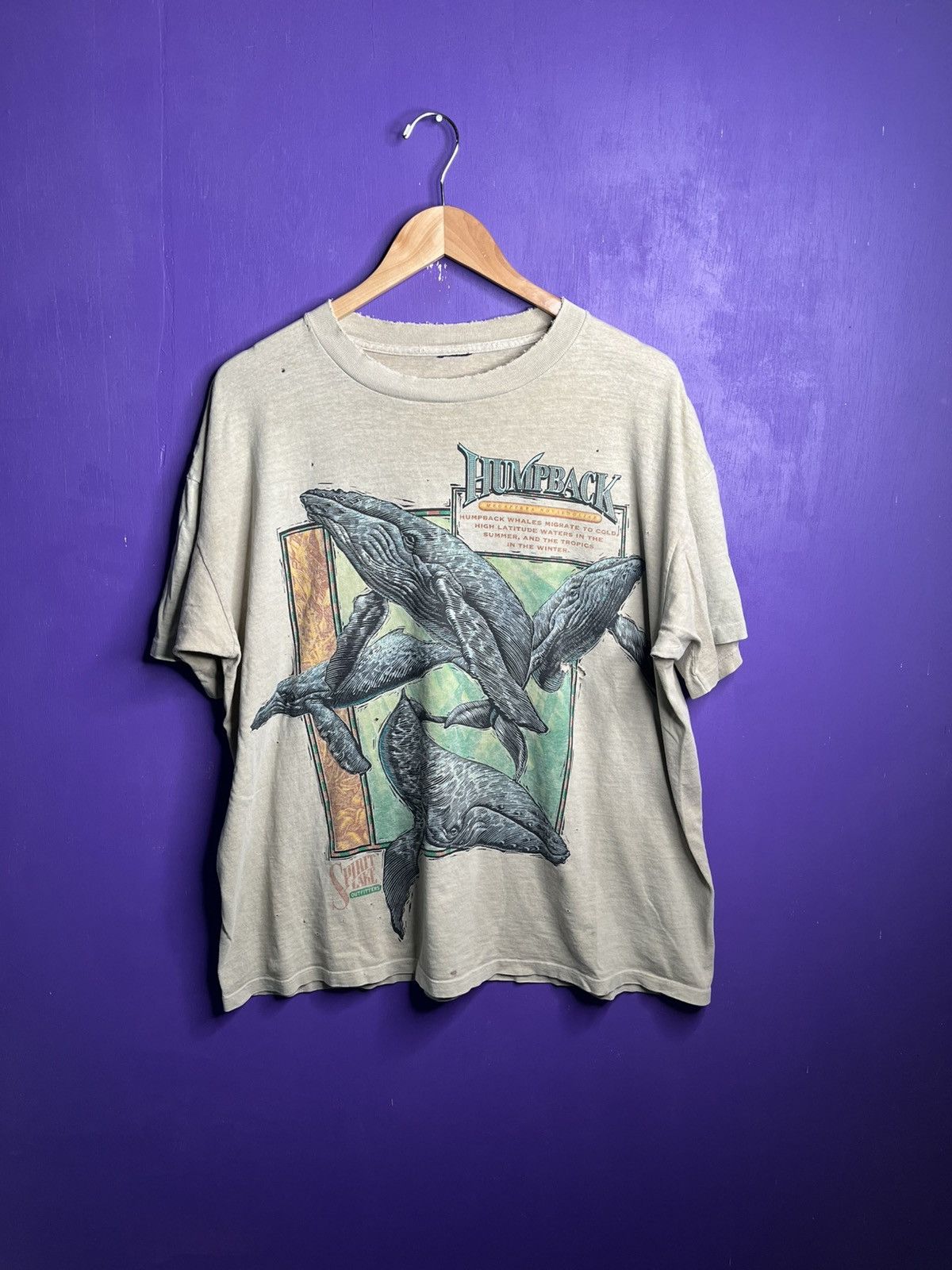 Vintage Vintage 90s humpback whales facts t-shirt Size US XL / EU 56 / 4 - 1 Thumbnail