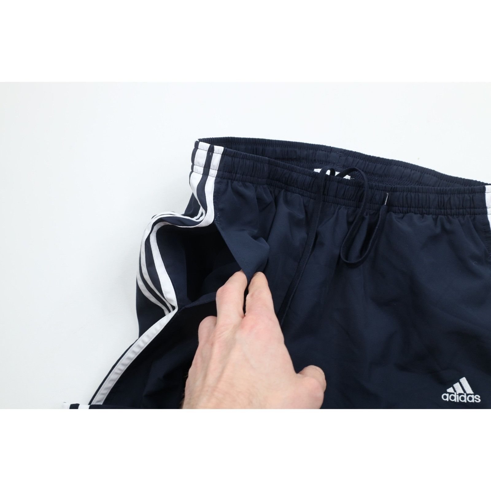 Adidas × Vintage Vintage Adidas Spell Out Striped Lined Wide Leg Pants Size 36" / US 14 / IT 50 - 7 Thumbnail