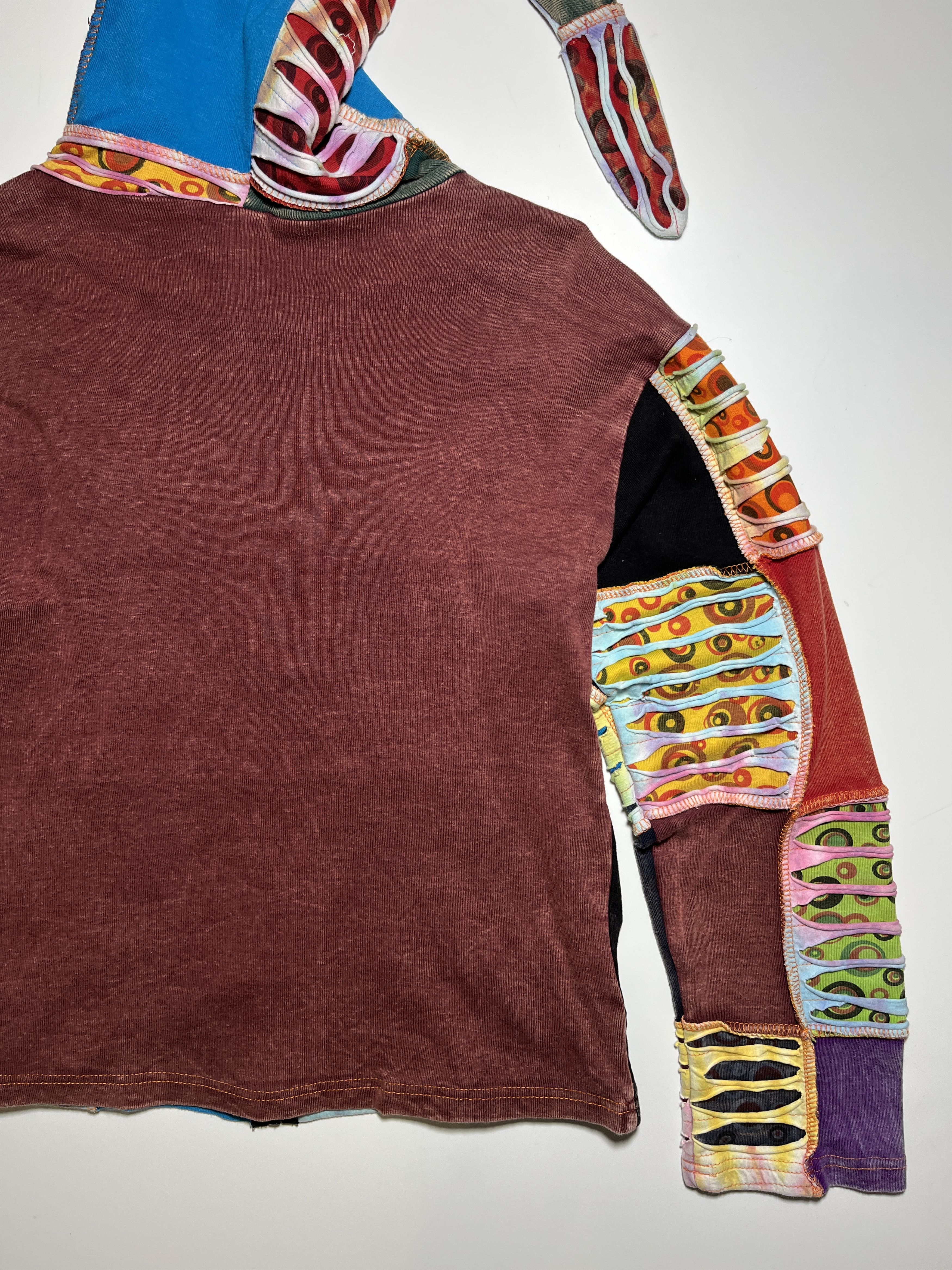 Vintage Vintage Women's Patchwork Nepal Hippie Zip Hoodie Size S / US 4 / IT 40 - 16 Thumbnail
