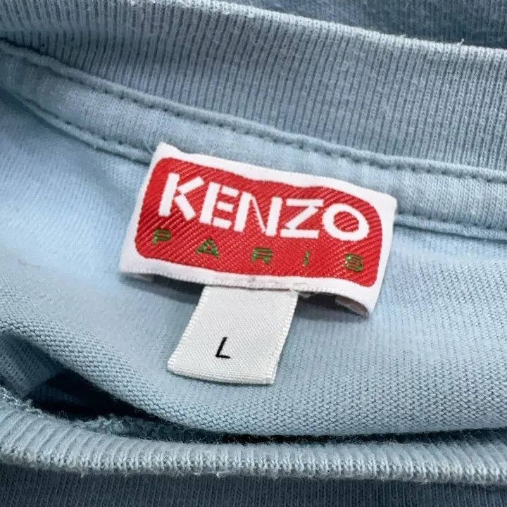 Kenzo KENZO Signature Floral Pattern Light Blue T-Shirt -2507 Size US L / EU 52-54 / 3 - 4 Thumbnail