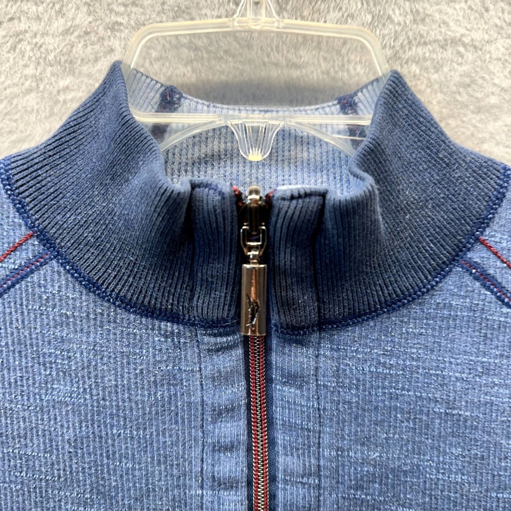 Tommy Bahama Tommy Bahama Mens Adult Medium Blue Reversible Pima Cotton Sweatshirt Sweater Size US M / EU 48-50 / 2 - 3 Thumbnail