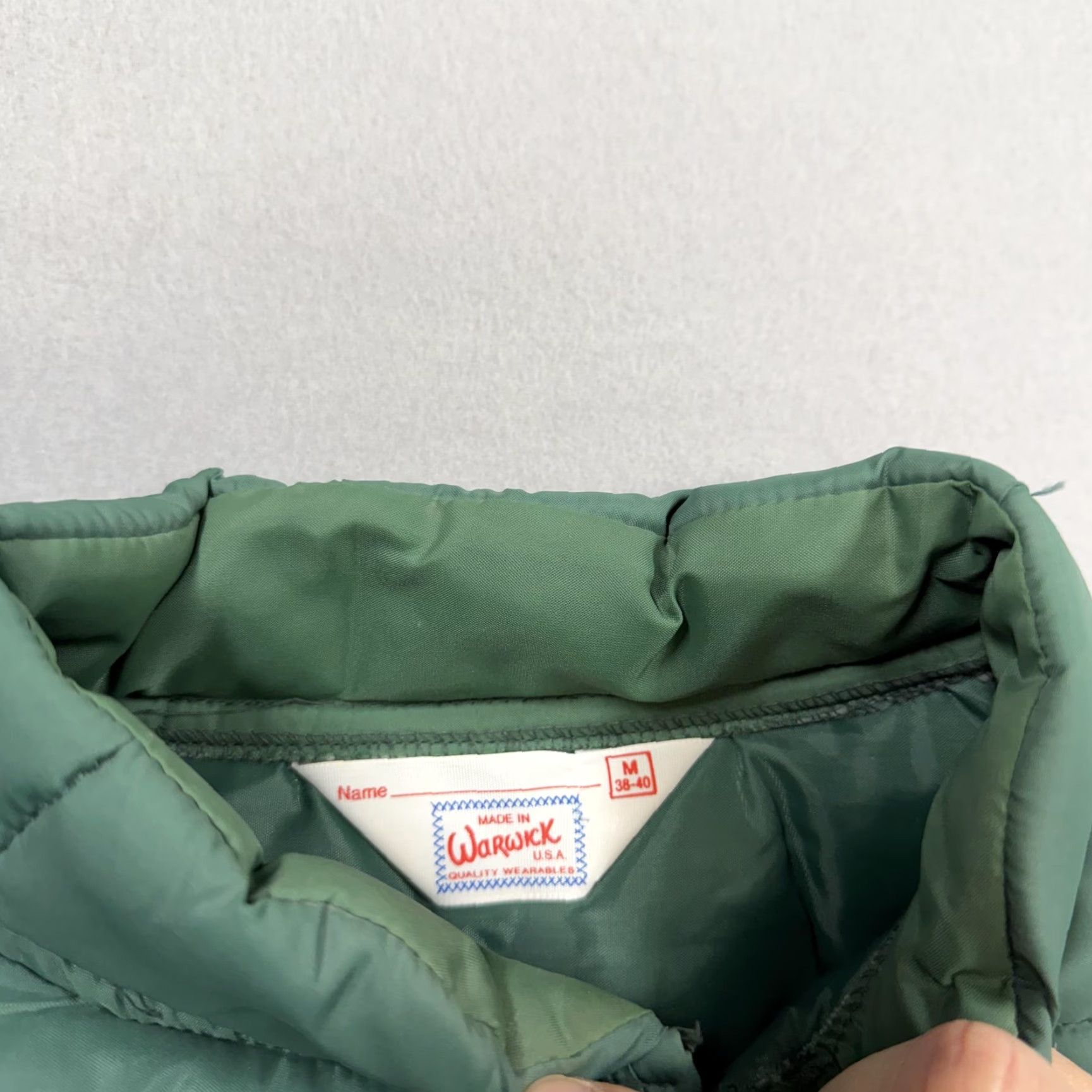 Vintage VINTAGE Warwick Vest Mens M Green Quilted Puffer NK Logo Snap Front USA Outdoor Casual Workwear Winter Size US M / EU 48-50 / 2 - 4 Thumbnail