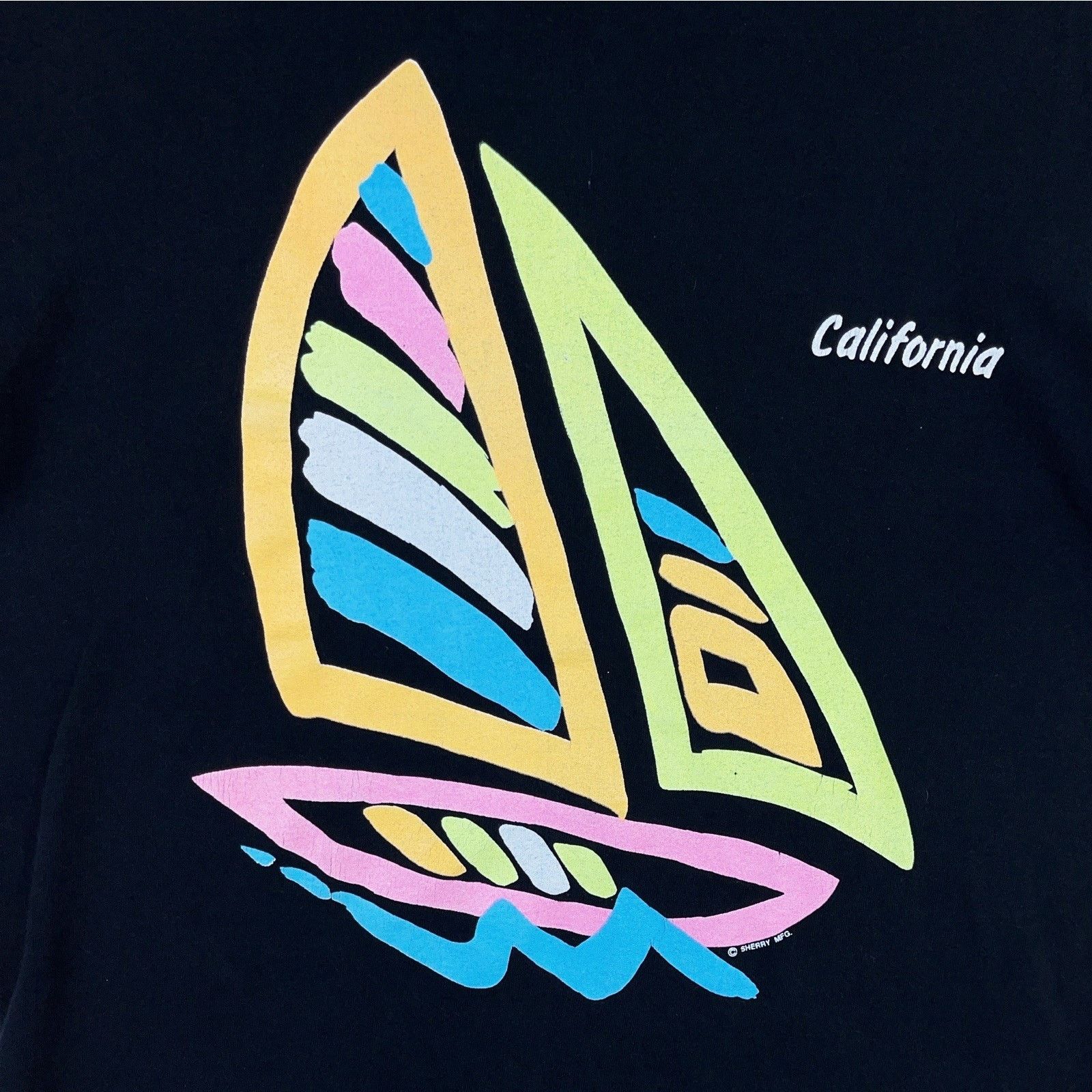 Other Sherry's Best Vtg Neon Paint Flip Cuff California T Shirt Size US M / EU 48-50 / 2 - 3 Thumbnail