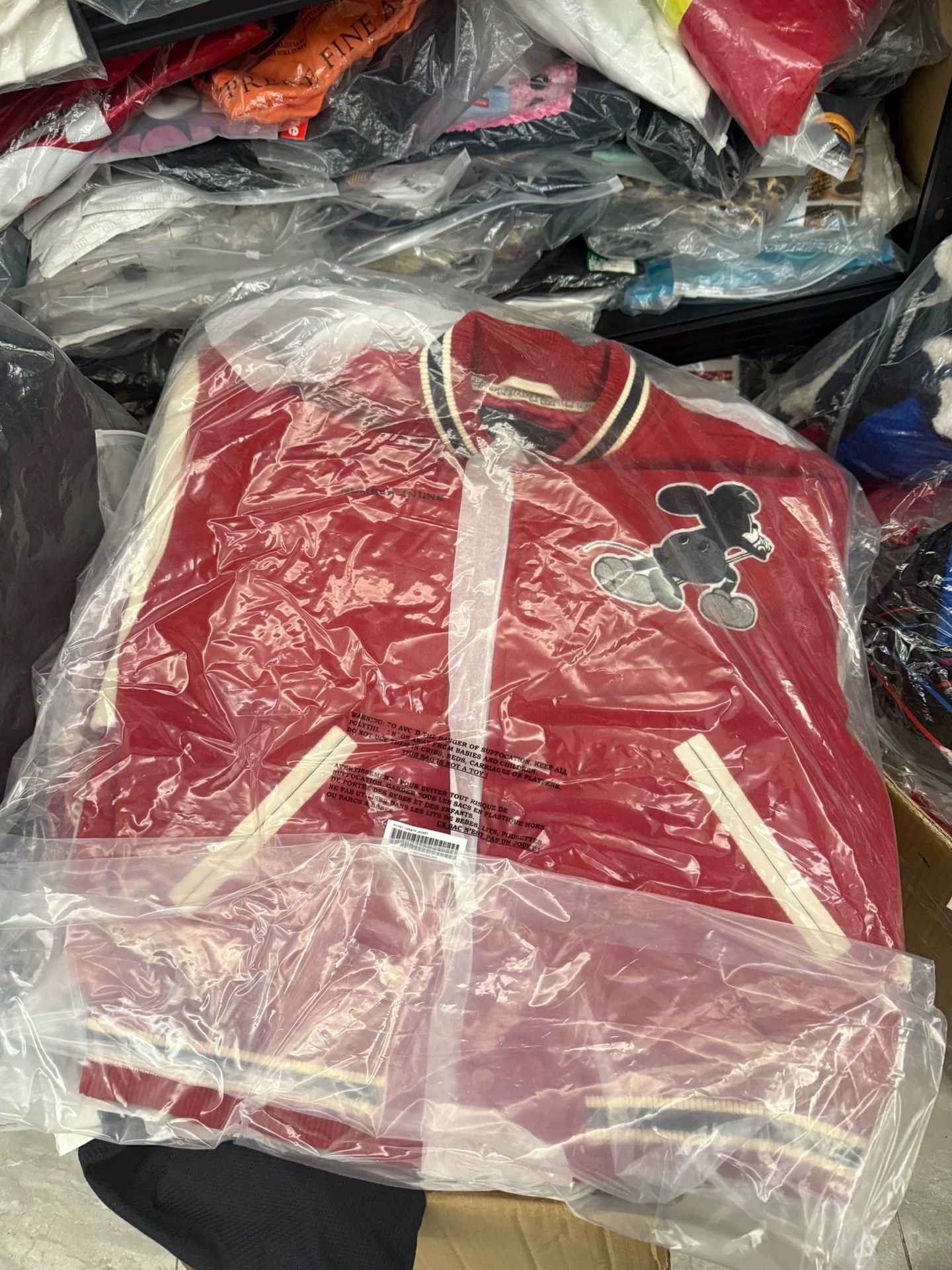 Supreme Supreme x N9 Mickey Red L Baseball Jacket US New No Badge Size US L / EU 52-54 / 3 - 1 Thumbnail