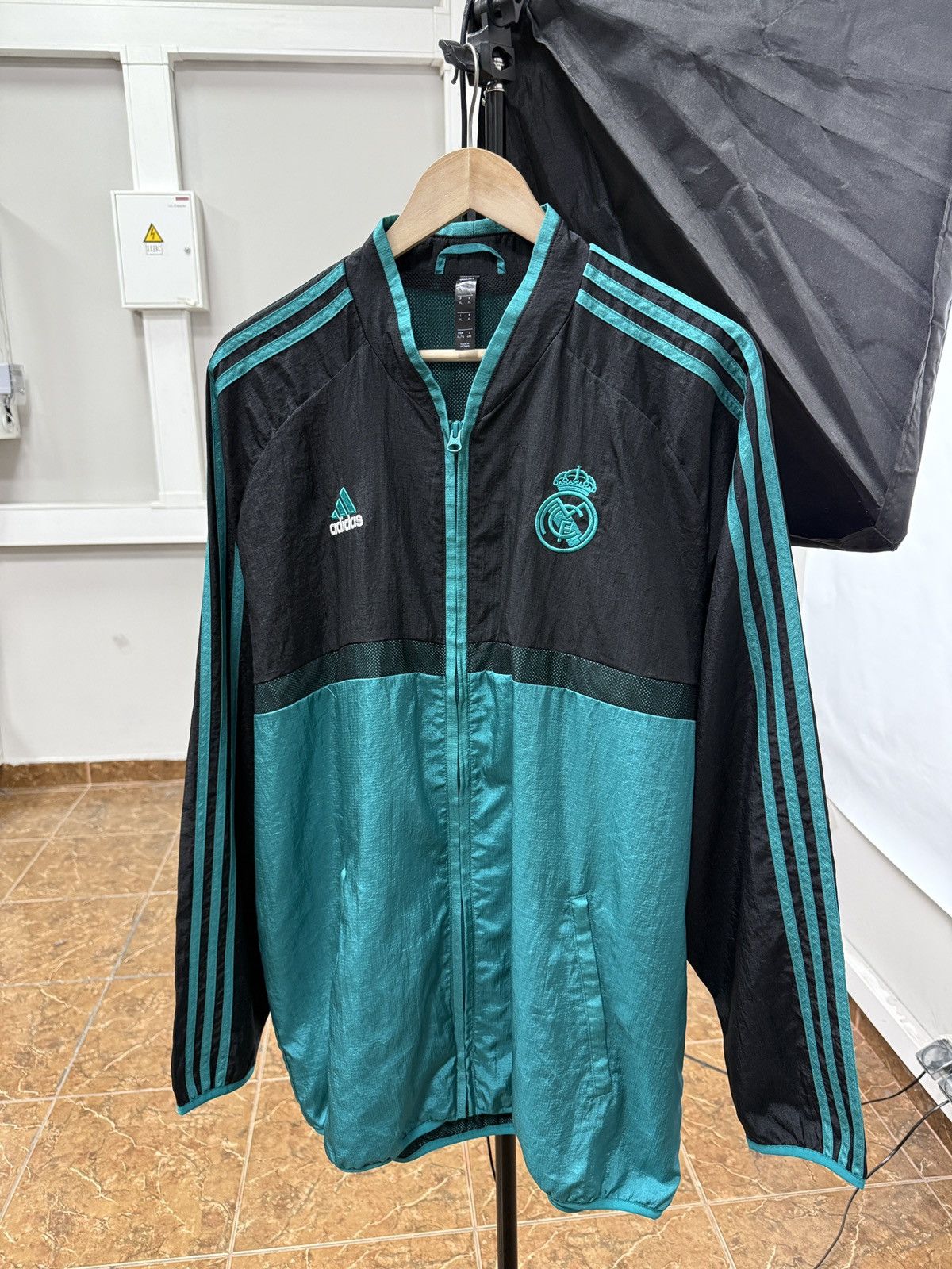 Adidas 🇪🇸 2021 Real Madrid Adidas Equipment Style Icons Woven Jacket Size US XL / EU 56 / 4 - 1 Thumbnail
