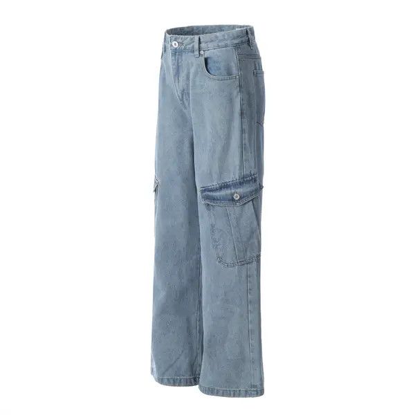 VIBE American high street loose distressed washed cargo jeans Size US 32 / EU 48 - 2 Thumbnail
