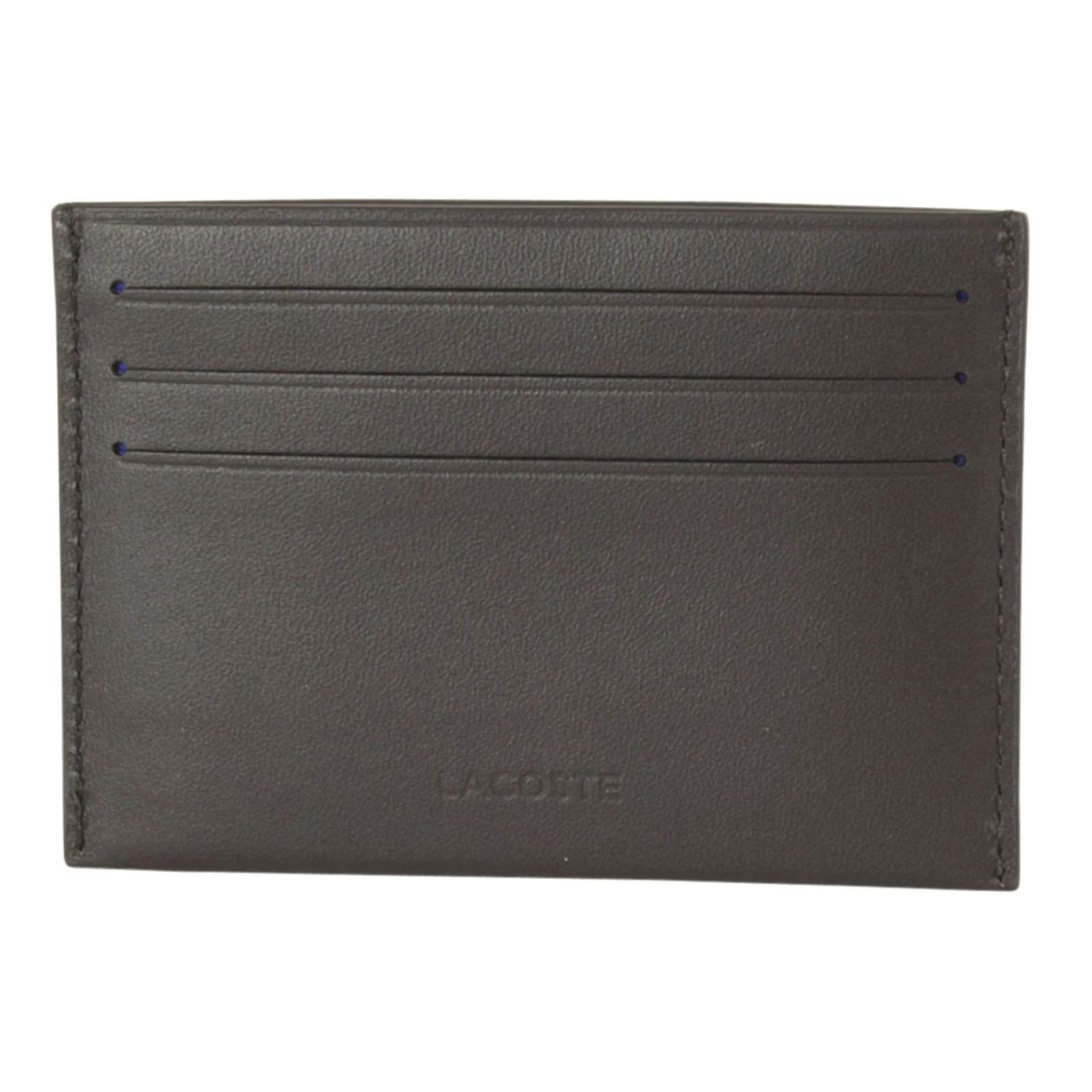 Lacoste Lacoste Men's Fitzgerald Genuine Dark Brown Leather Card Holder Wallet Size ONE SIZE - 2 Thumbnail