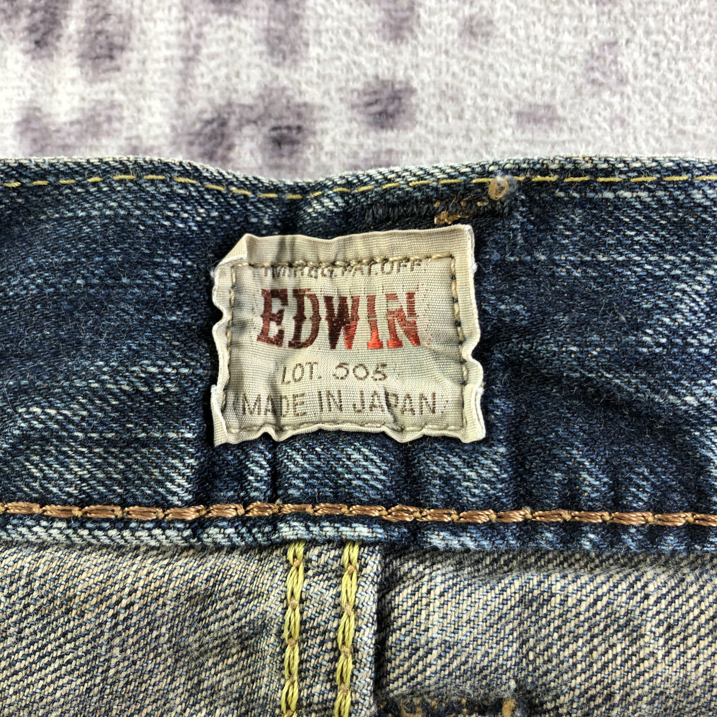 Edwin Vintage 90s Edwin 505 Selvedge Jeans-JM3598 Size US 34 / EU 50 - 9 Thumbnail