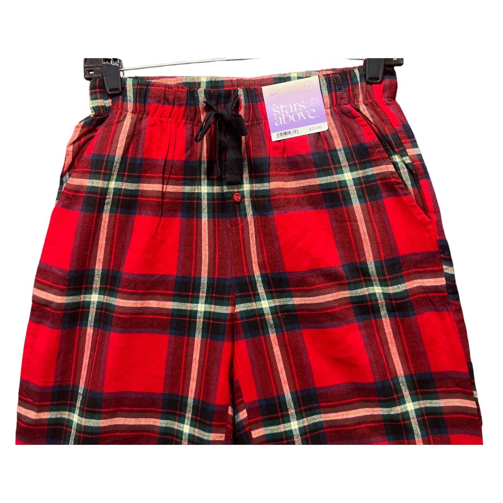 Other Stars Above - Women's Red Plaid Jogger Pajama Pants - Red - Size 26" / US 2 / IT 38 - 12 Thumbnail