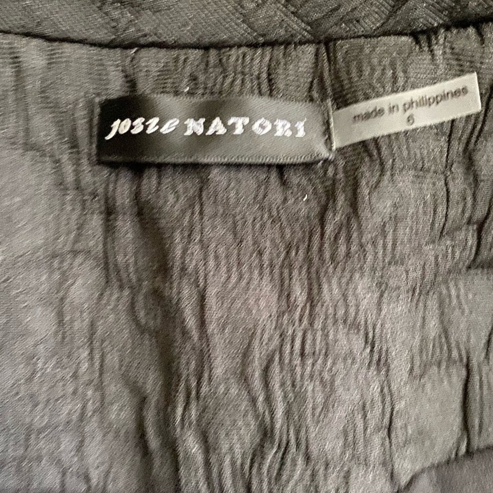 Other Josie Natori $895 Textured Split Sleeve Black Blazer 6 EUC Size M / US 6-8 / IT 42-44 - 8 Thumbnail
