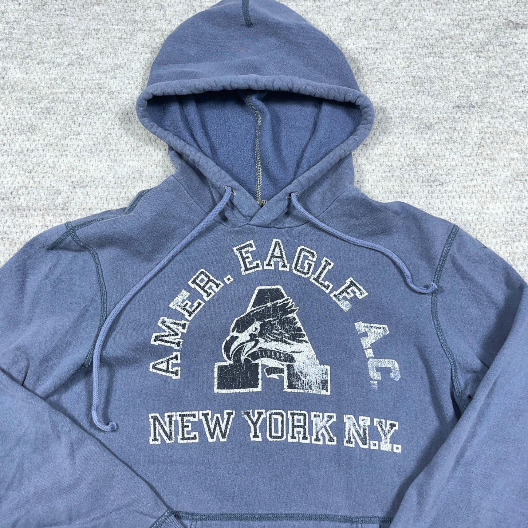 American Eagle Outfitters VINTAGE American Eagle Hoodie Shirt Men M Gray Logo Hooded Embroidered Sweatshirt 2000s AEO Size US M / EU 48-50 / 2 - 2 Thumbnail