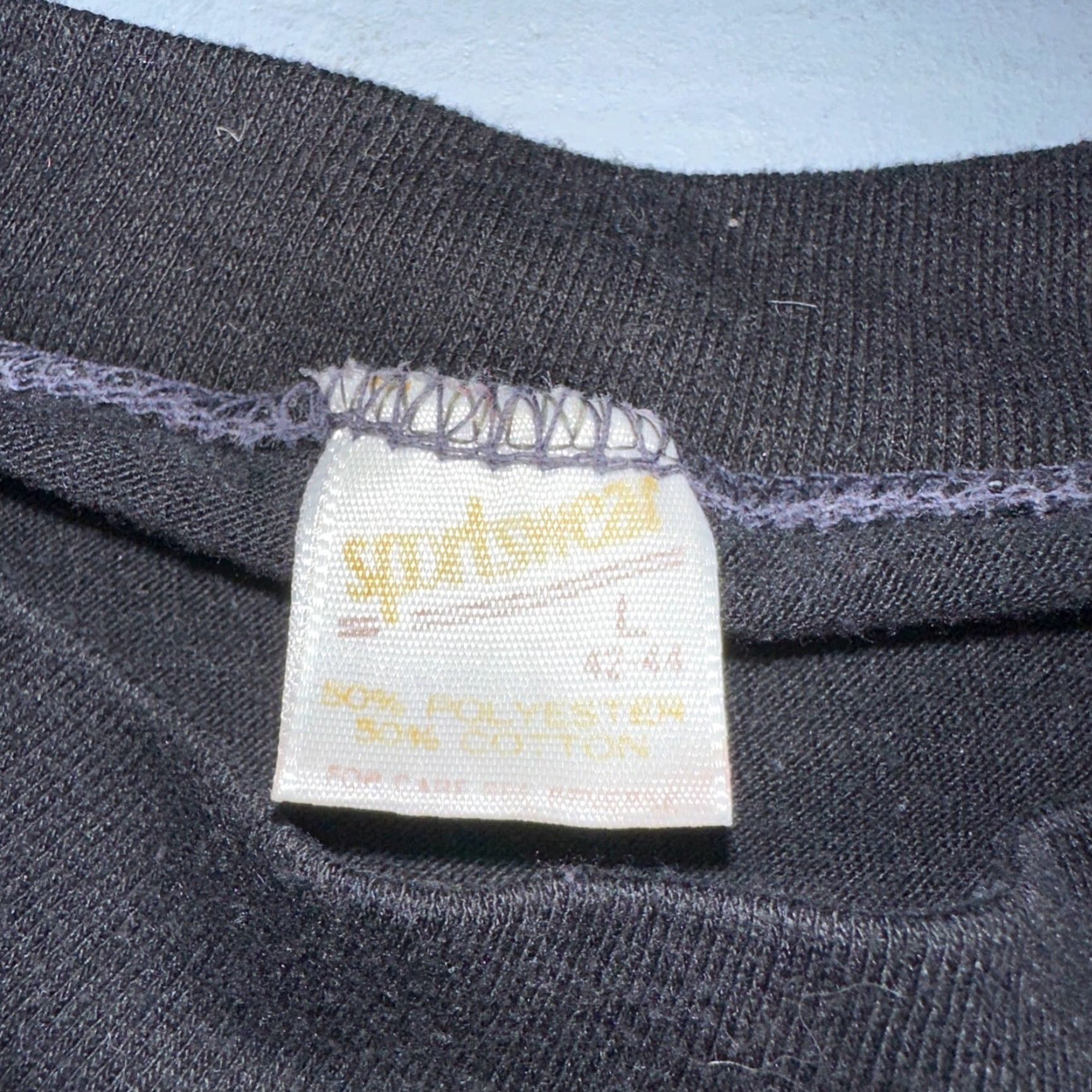 Vintage VINTAGE Rock N Roll 70s T Shirt Rockabilly Black Sportswear Men L Crew Neck Short Sleeve Graphic Print 70s Grunge Vintage Size US L / EU 52-54 / 3 - 3 Thumbnail