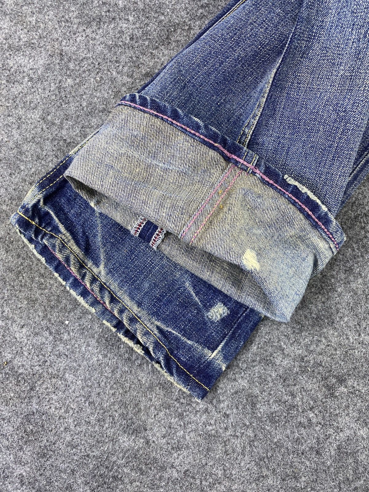 Japanese Brand × MOUSSY Moussy Distressed Flare Blue Wash Jeans- J1106 Size 27" / US 4 / IT 40 - 18 Thumbnail