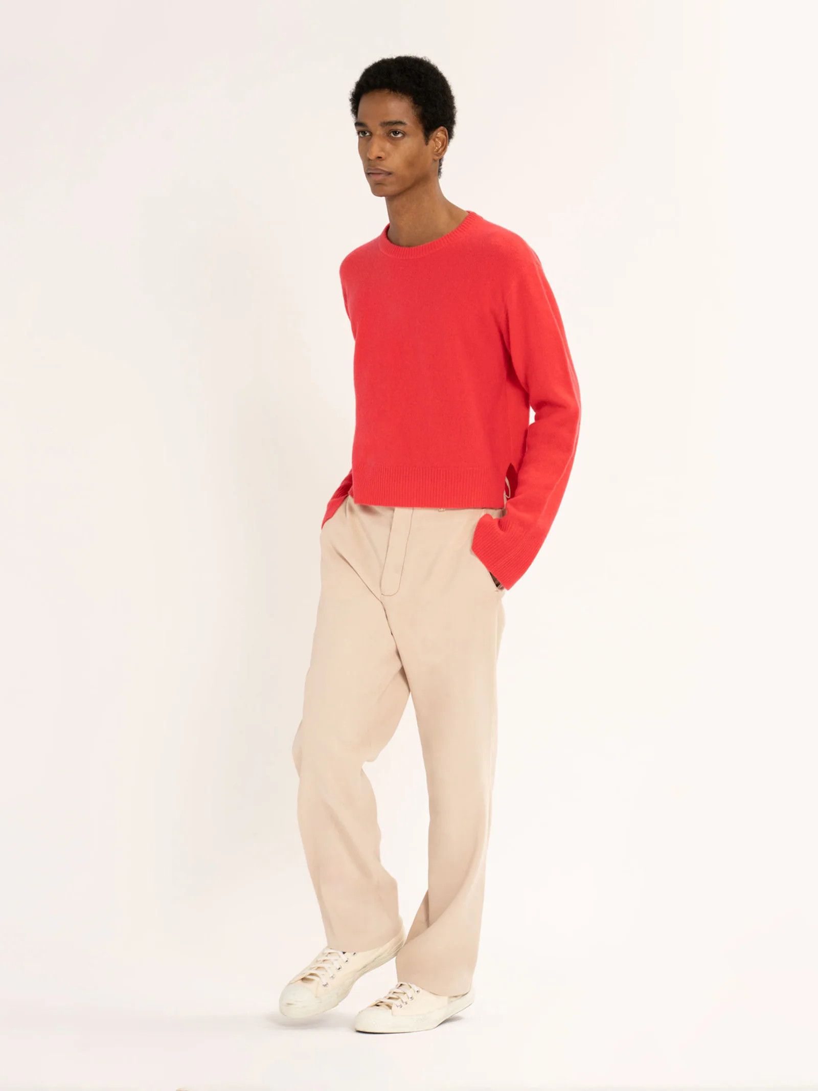 Image of Sies Marjan Jett Cashmere Sweater in Scarlet, Men's (Size XS)