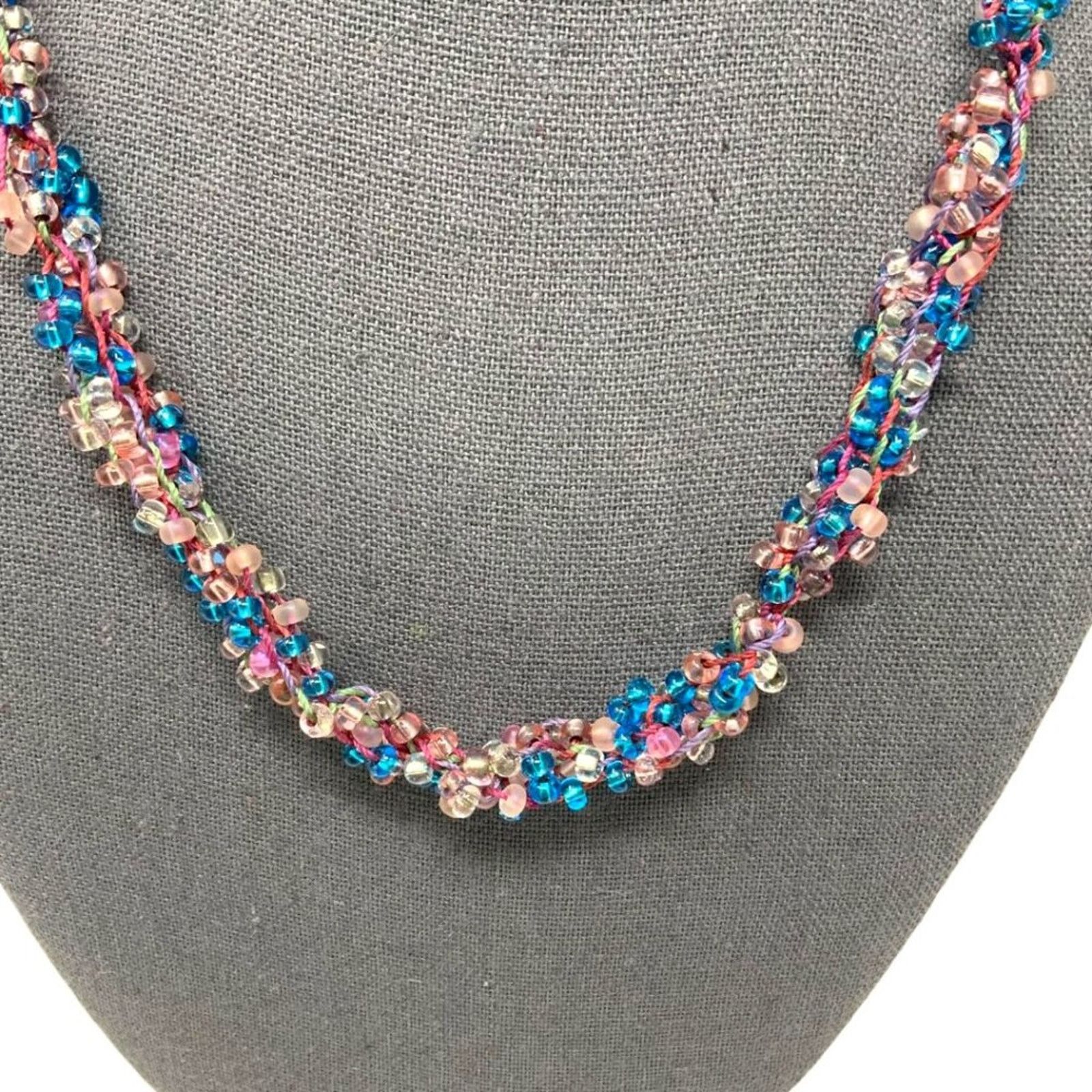 Other Vintage Pink Blue Chunky Beaded Necklace Size ONE SIZE - 2 Thumbnail