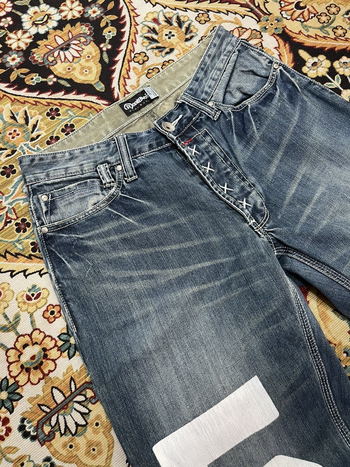 Vintage Vintage Real B Voice Poem Distressed Denim Jeans Size US 30 / EU 46 - 7 Thumbnail