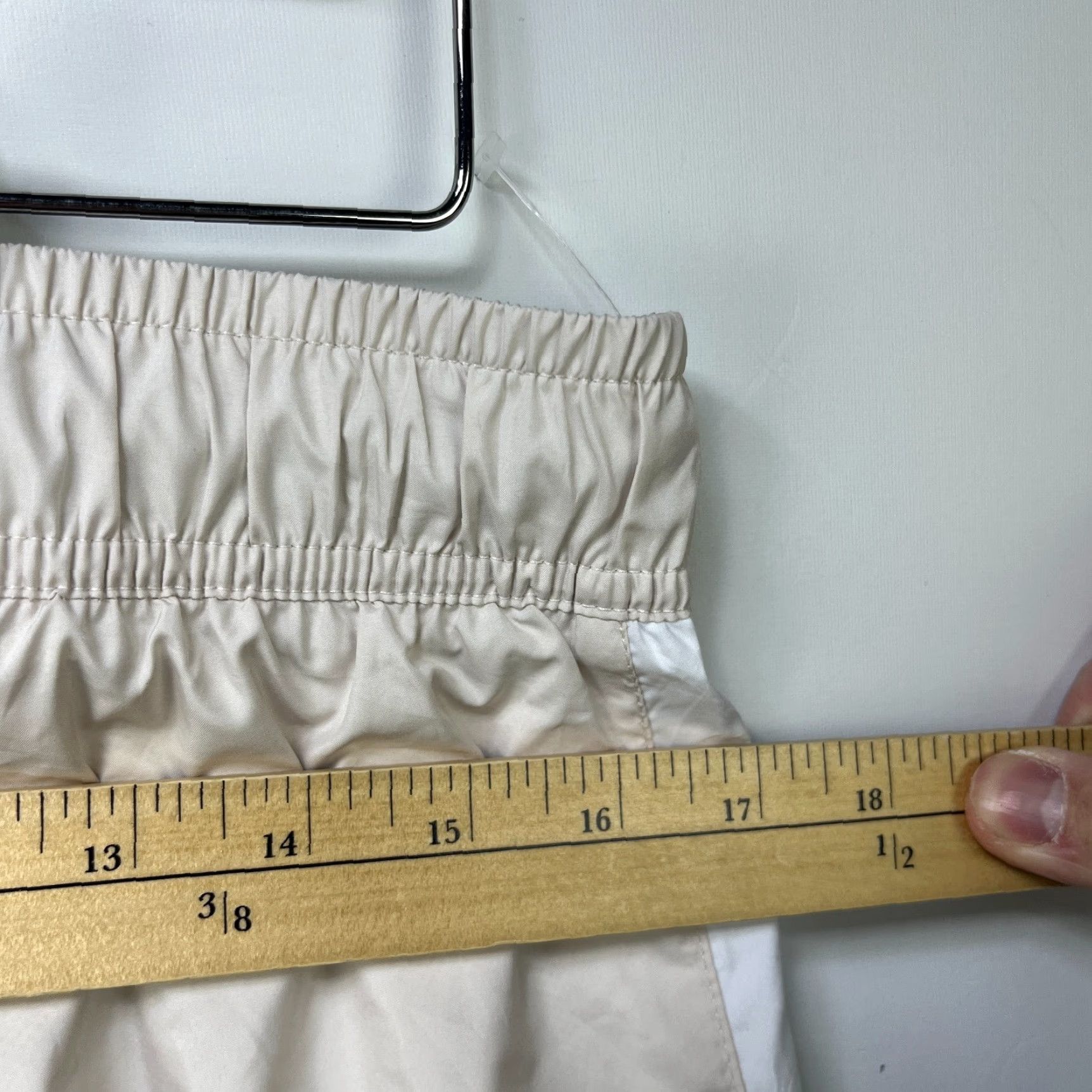 Nike VINTAGE Nike Windbreaker Track Pants Regular Length Beige 90s Mens Large Pockets Logo Corduroy Size US 33 - 7 Thumbnail