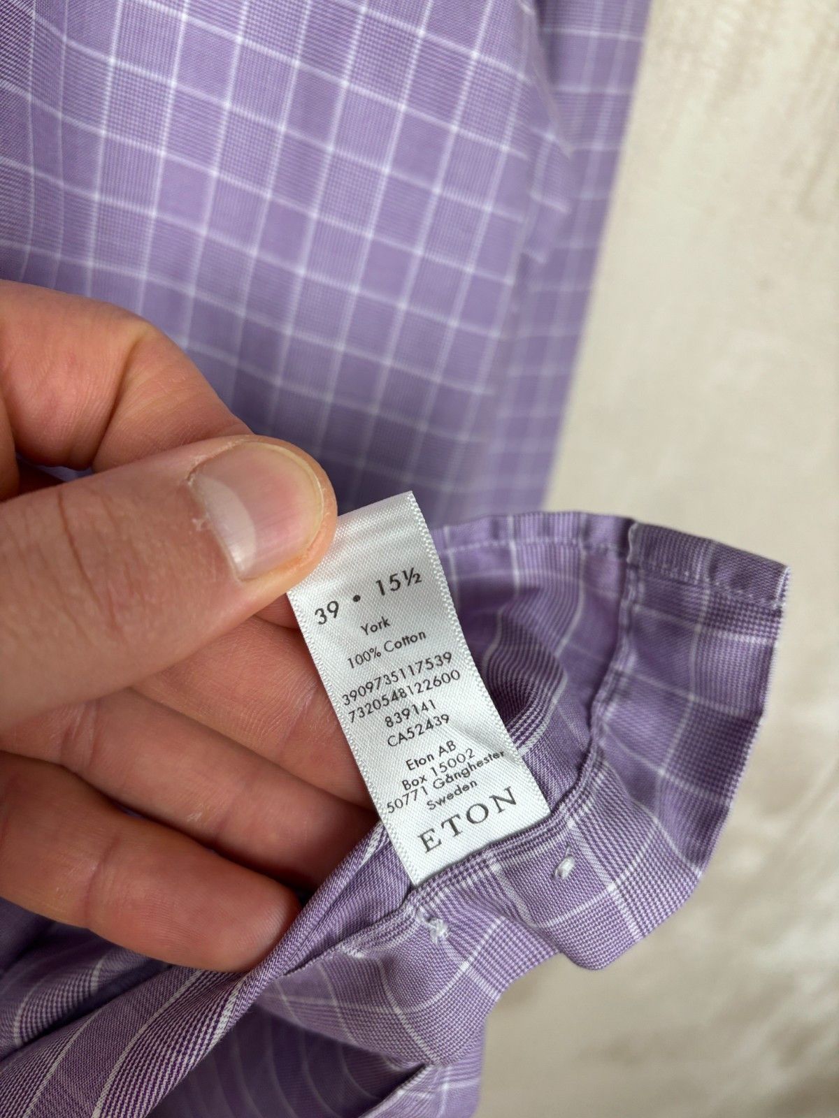 Eton Eton York Check Long Sleeve Dress Shirt Size 39 15.5 Slim Size US M / EU 48-50 / 2 - 10 Thumbnail