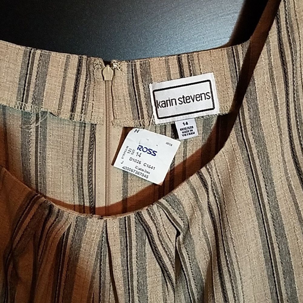 Other Karin Stevens 14 Natural Colors Striped Size XL / US 12-14 / IT 48-50 - 2 Thumbnail