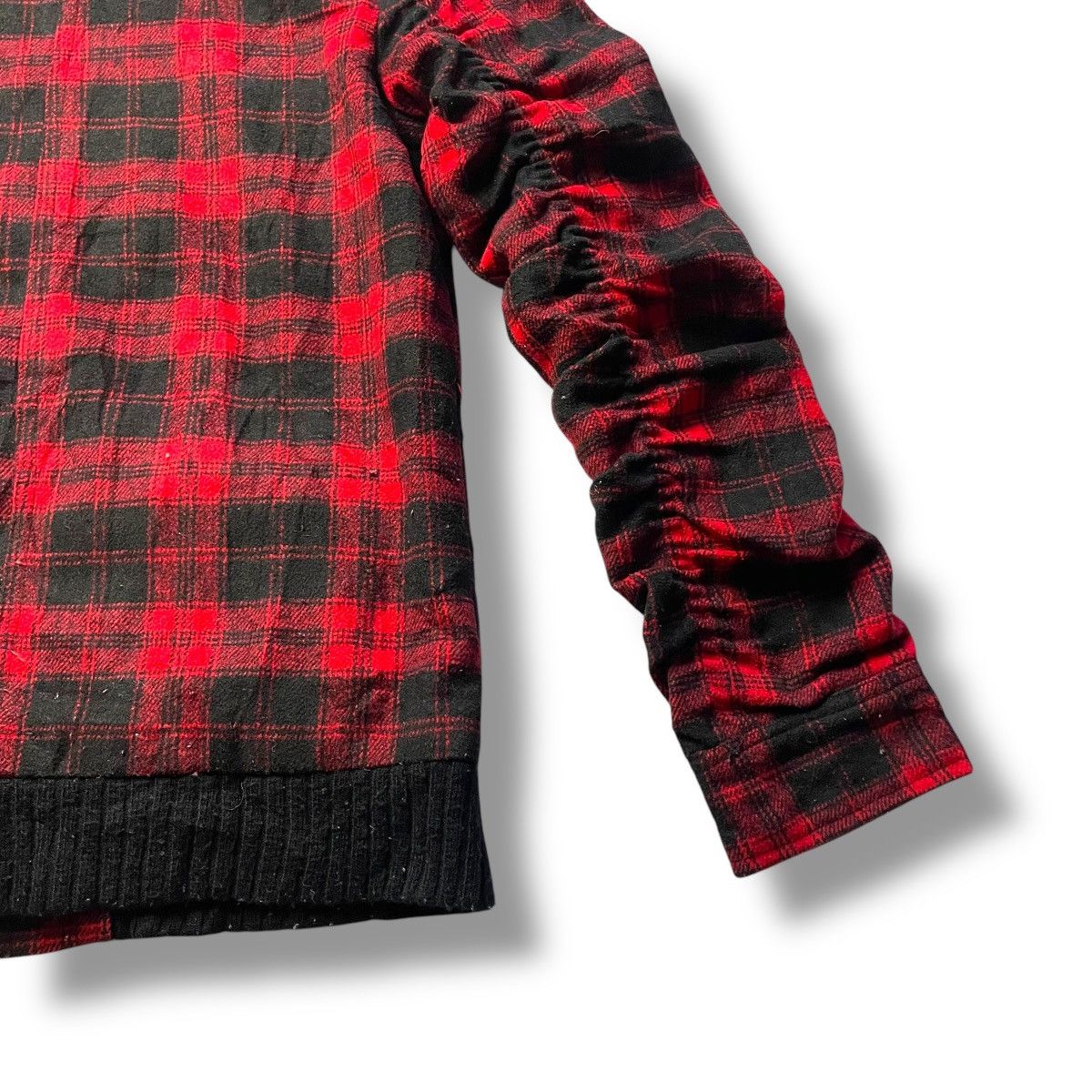 If Six Was Nine × Japanese Brand × Le Grande Bleu (L.G.B.) 🇯🇵 SKY BOMBER TARTAN FULL ZIP PUNK GOTHIC WOOL JACKET Size US M / EU 48-50 / 2 - 8 Thumbnail