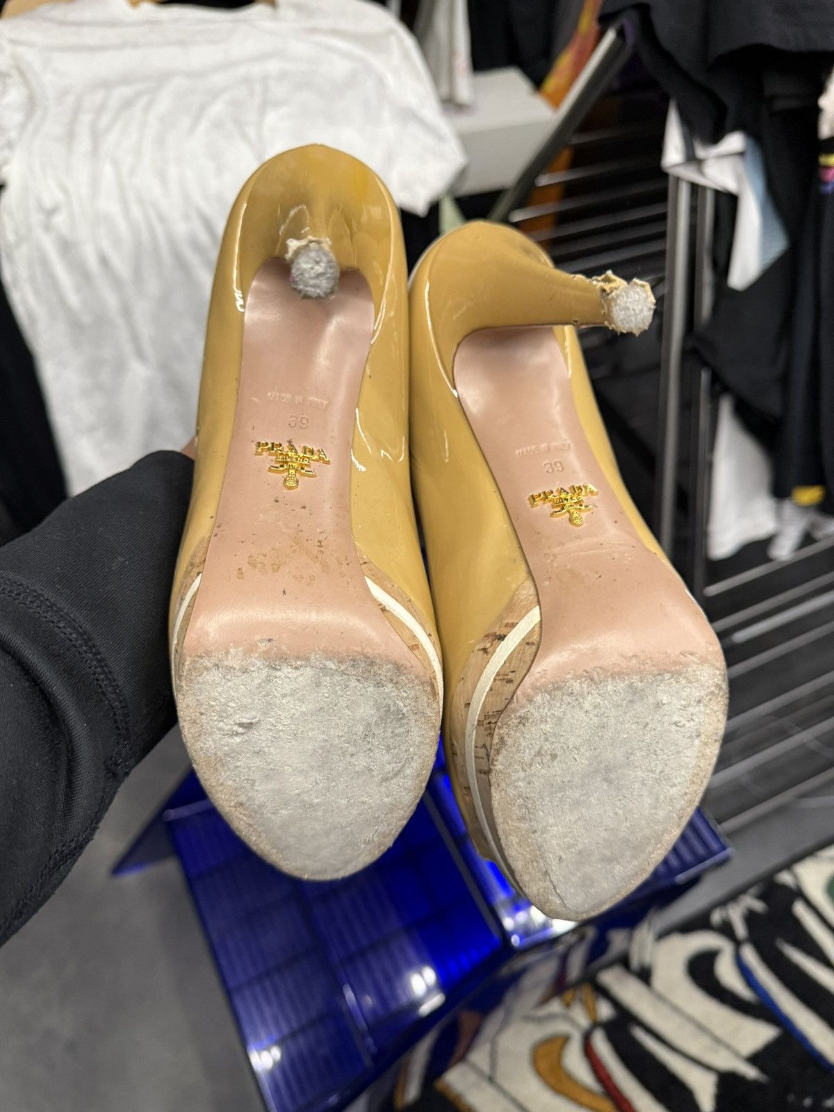 Prada Prada Tan Open Toe Heels Size 39 Size US 9 / IT 39 - 2 Thumbnail