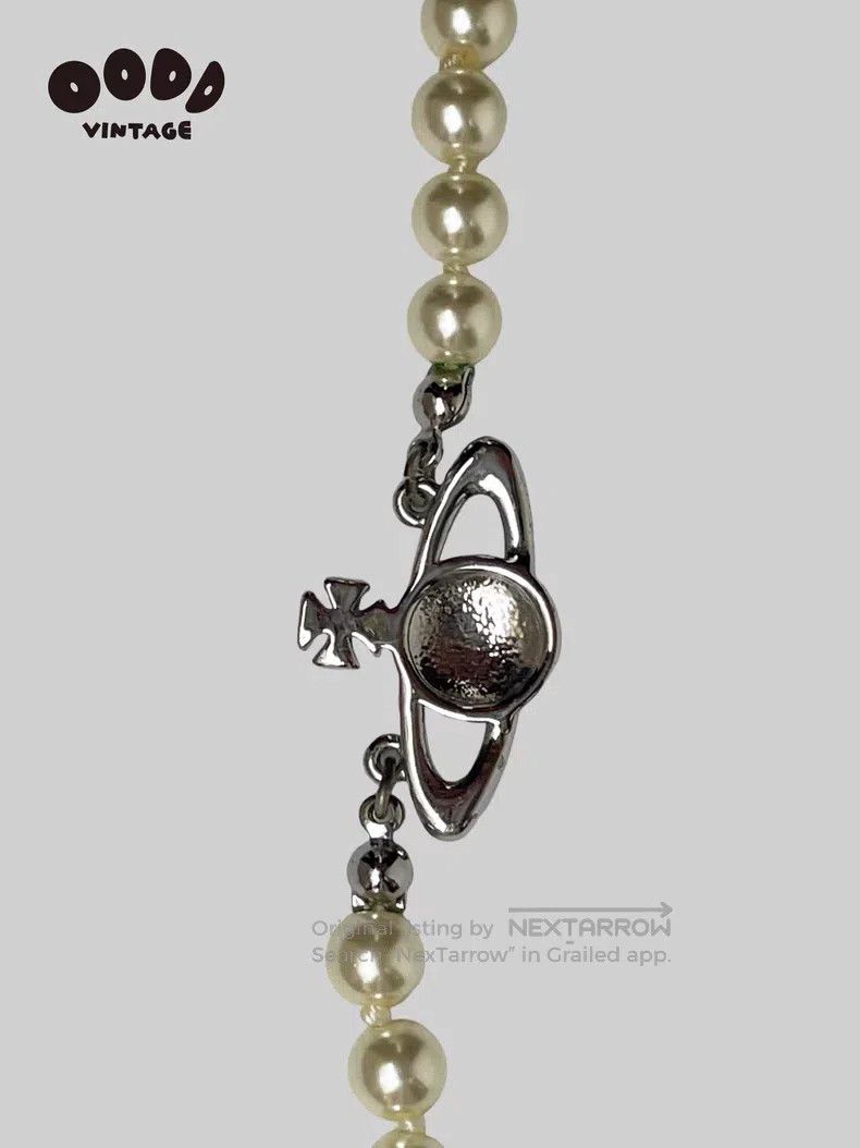 Vivienne Westwood Vivienne Westwood Saturn Pearl Necklace Choker Size ONE SIZE - 8 Thumbnail