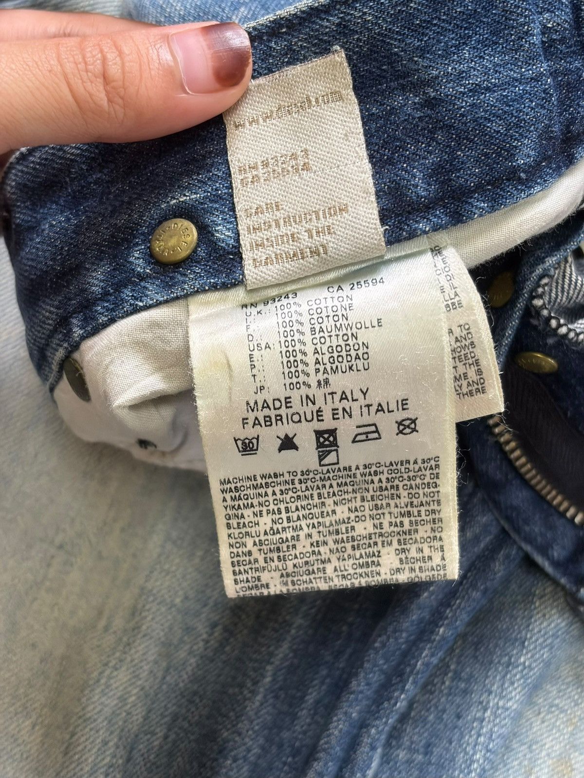 Diesel Vintage Italy Diesel Lhela Mud Wash Distressed Jeans Size 30" / US 8 / IT 44 - 5 Thumbnail