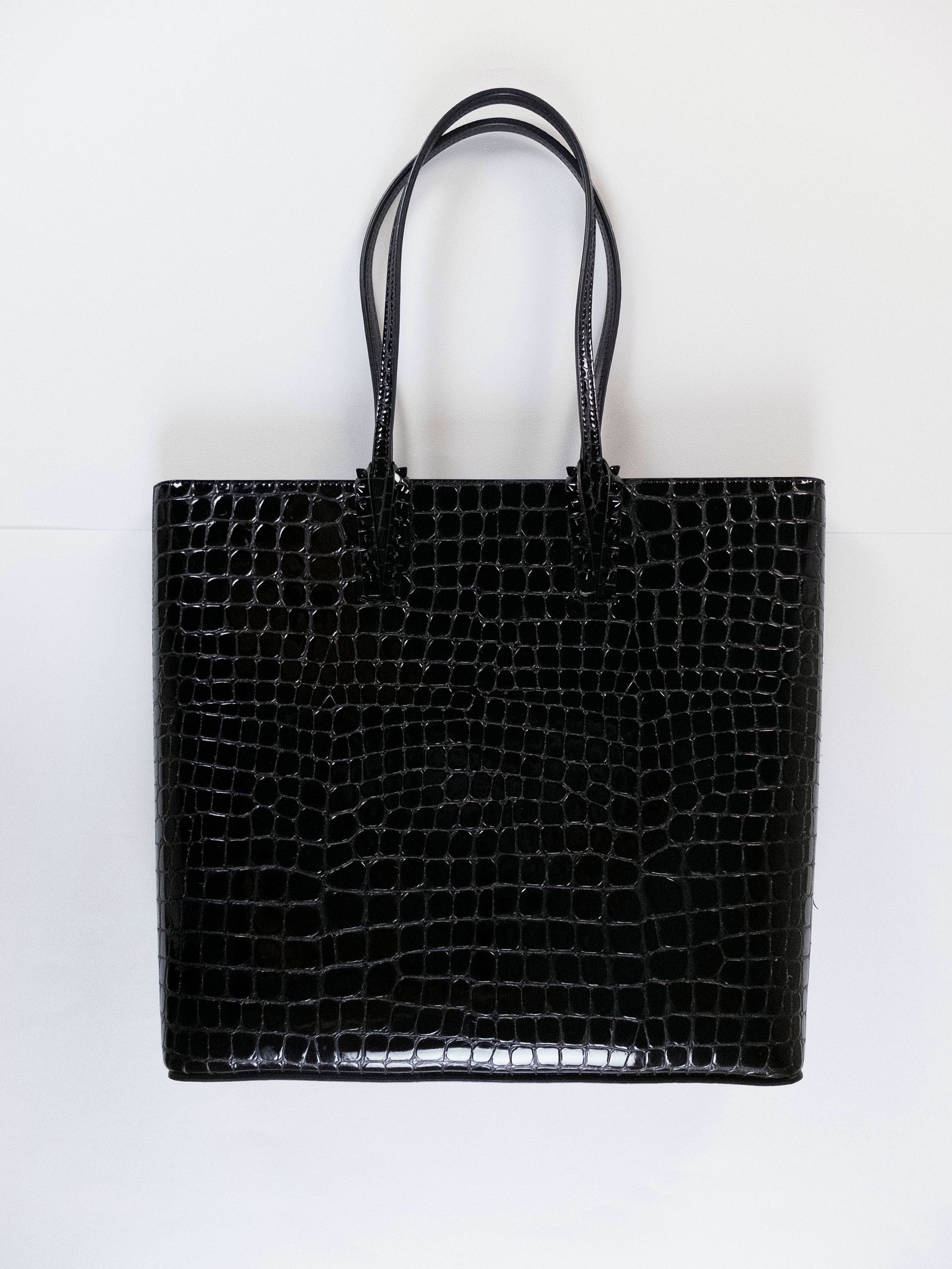 Christian Louboutin CHRISTIAN LOUBOUTIN Cabata black croc embossed leather tote Size ONE SIZE - 7 Thumbnail