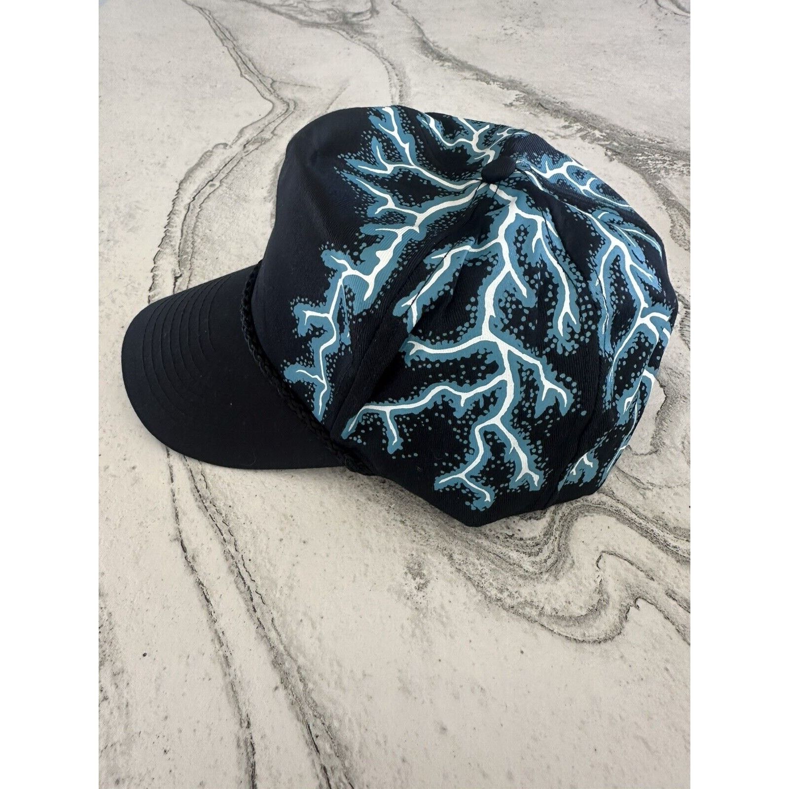 Vintage VTG American Thunder 90s Black Lightning Snapback Blank Bike Size ONE SIZE - 3 Thumbnail