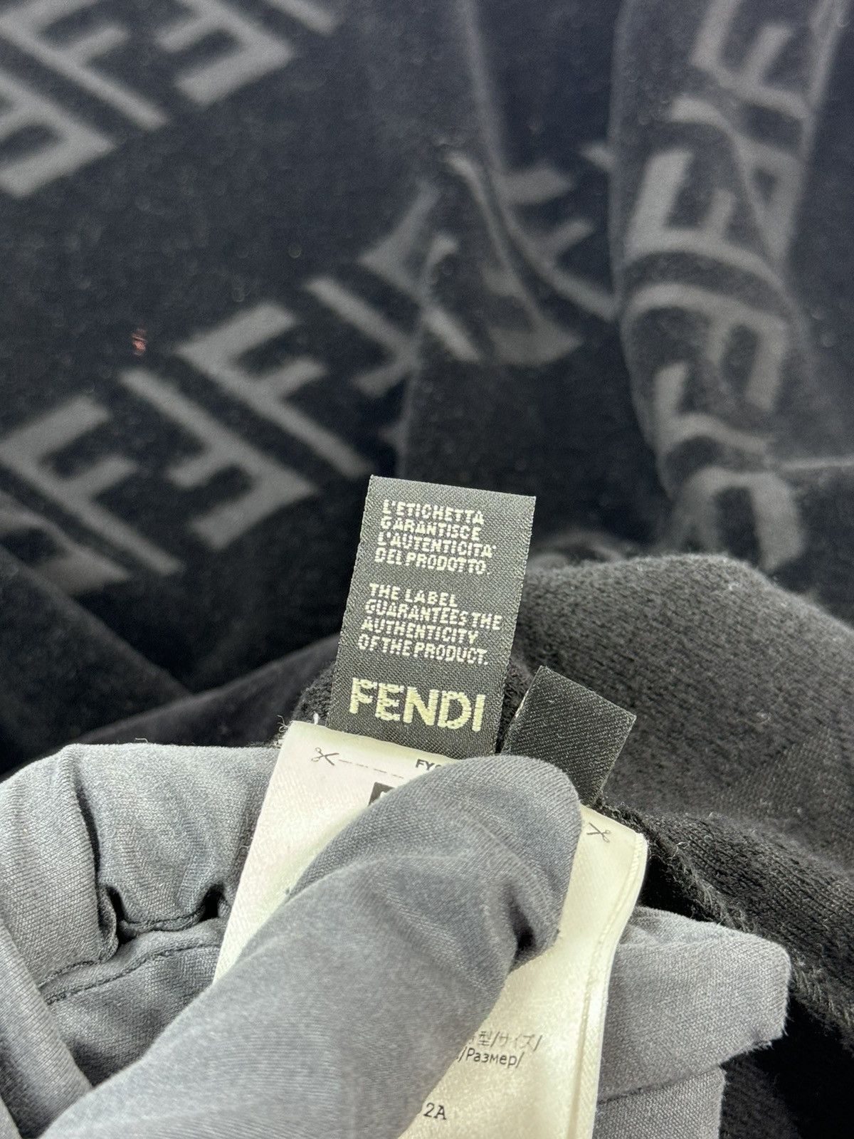 Fendi LOGO PRINT OVERSIZED VELVET JUMPER Size US M / EU 48-50 / 2 - 6 Thumbnail