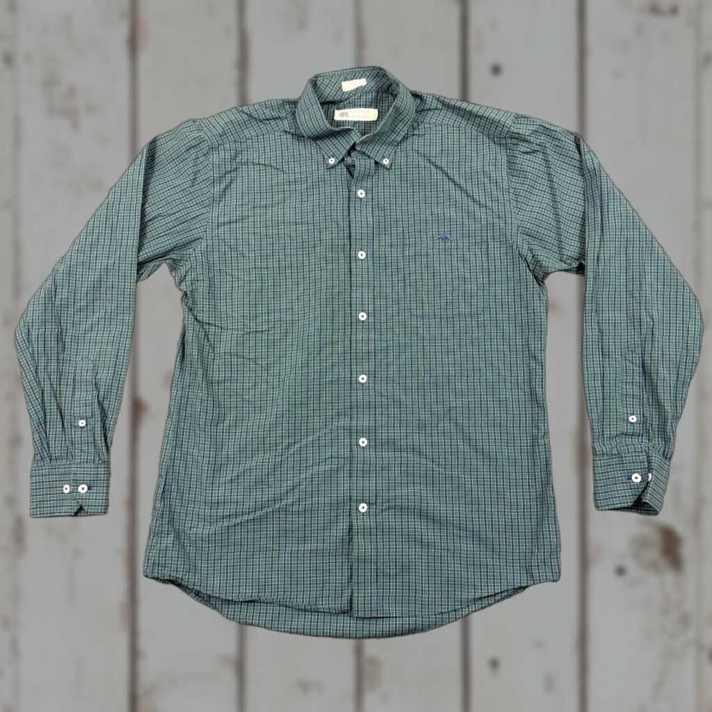 Vintage Onward Reserve Shirt Mens M Green Plaid Long Sleeve Button-Up 100% Cotton Non-Iron Size US M / EU 48-50 / 2 - 1 Thumbnail