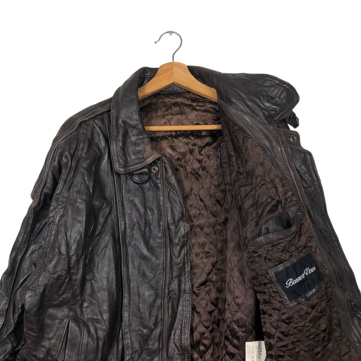Japanese Brand 🔥VTG GENUINE LEATHER JACKET BIKER BONNEZ VOW ISSEY MIYAKE Size US L / EU 52-54 / 3 - 14 Thumbnail