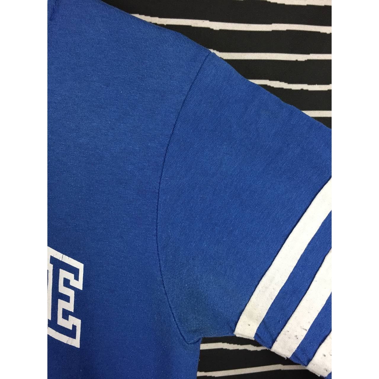 Augusta Sportswear × Vintage Vtg 50/50 Augusta Sportswear Young Life Sleeve Stripe Tee Size US S / EU 44-46 / 1 - 5 Thumbnail