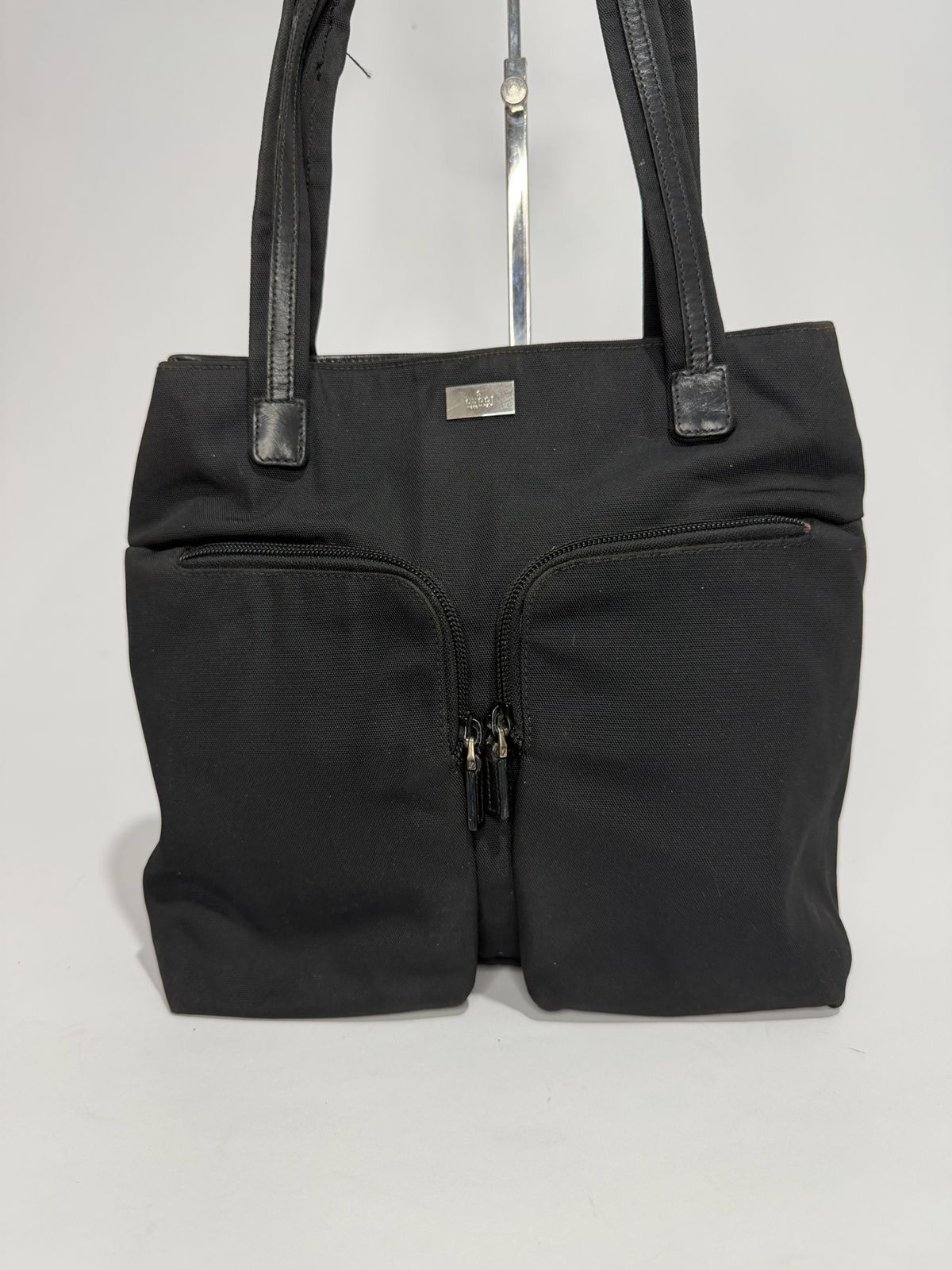 Gucci GUCCI Unisex Canvas Tote Bag Black Size ONE SIZE - 1 Thumbnail