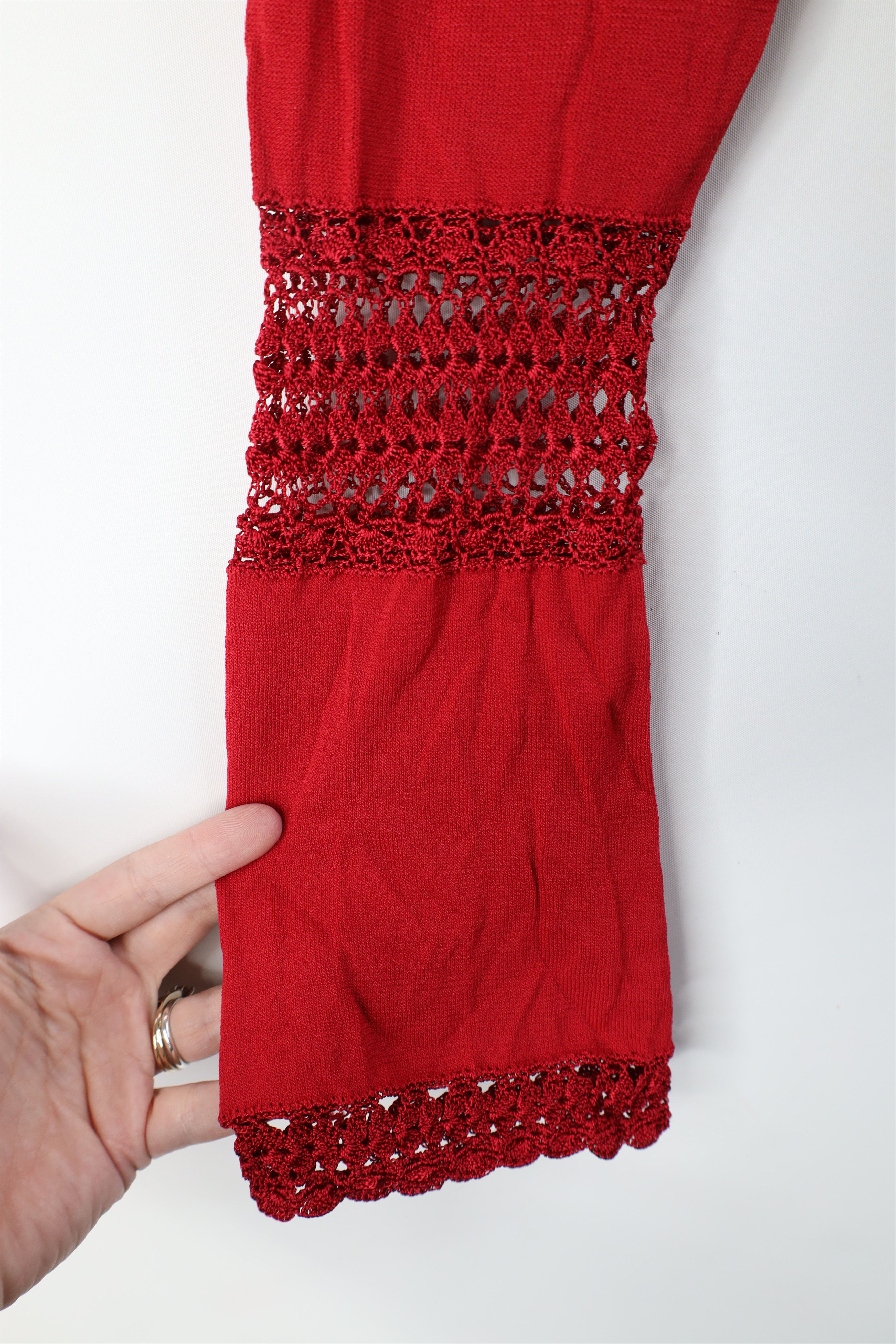 Vintage Deadstock Vintage 90s Y2K Babydoll Ribbed Knit T-Shirt Red Size M / US 6-8 / IT 42-44 - 5 Thumbnail