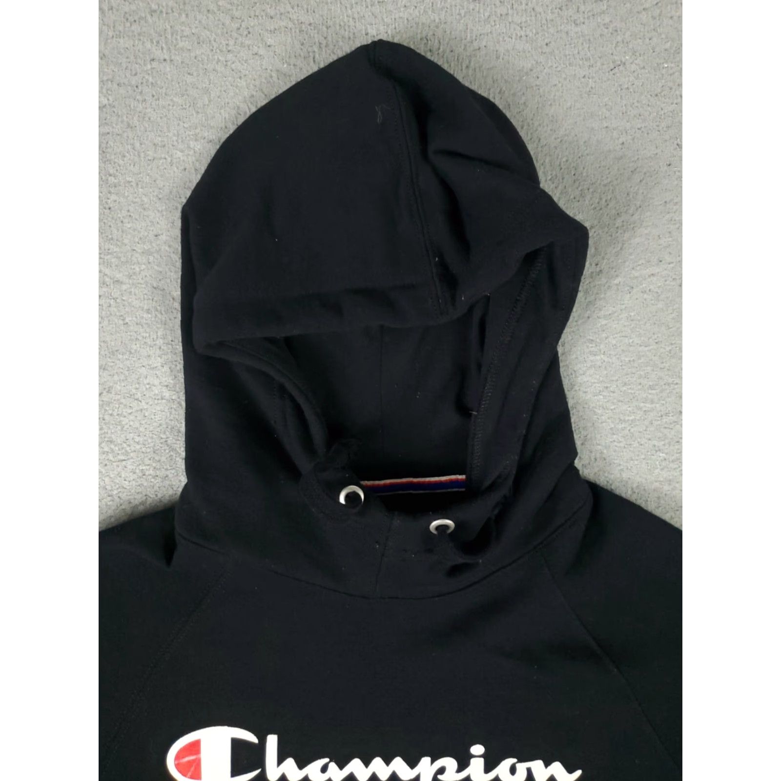 Champion VINTAGE Champion Hoodie Pullover Mens S Black Casual Knit Logo Spring Fall Winter Outdoor Sports Size US S / EU 44-46 / 1 - 2 Thumbnail