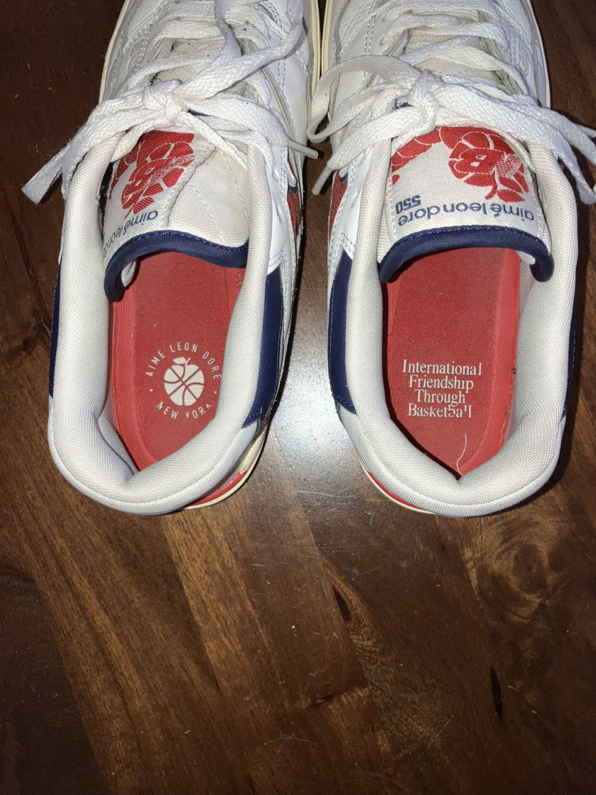 Aime Leon Dore × New Balance New Balance x Aimé Leon Dore 550 Red Navy Men’s Size 8 Size US 8 / EU 41 - 6 Thumbnail