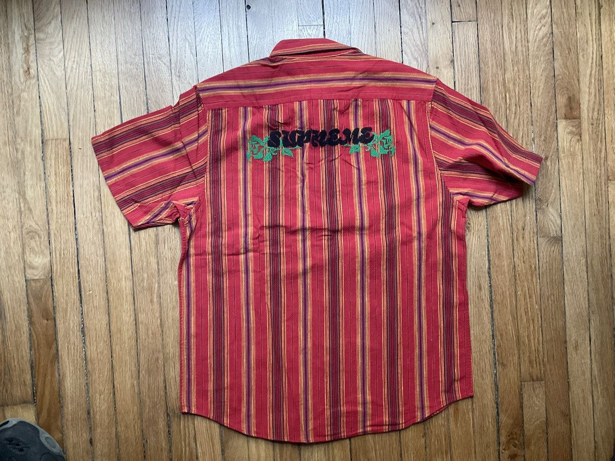Supreme Supreme Chemise S/S Broderie Doré Stripe Size US M / EU 48-50 / 2 - 2 Thumbnail