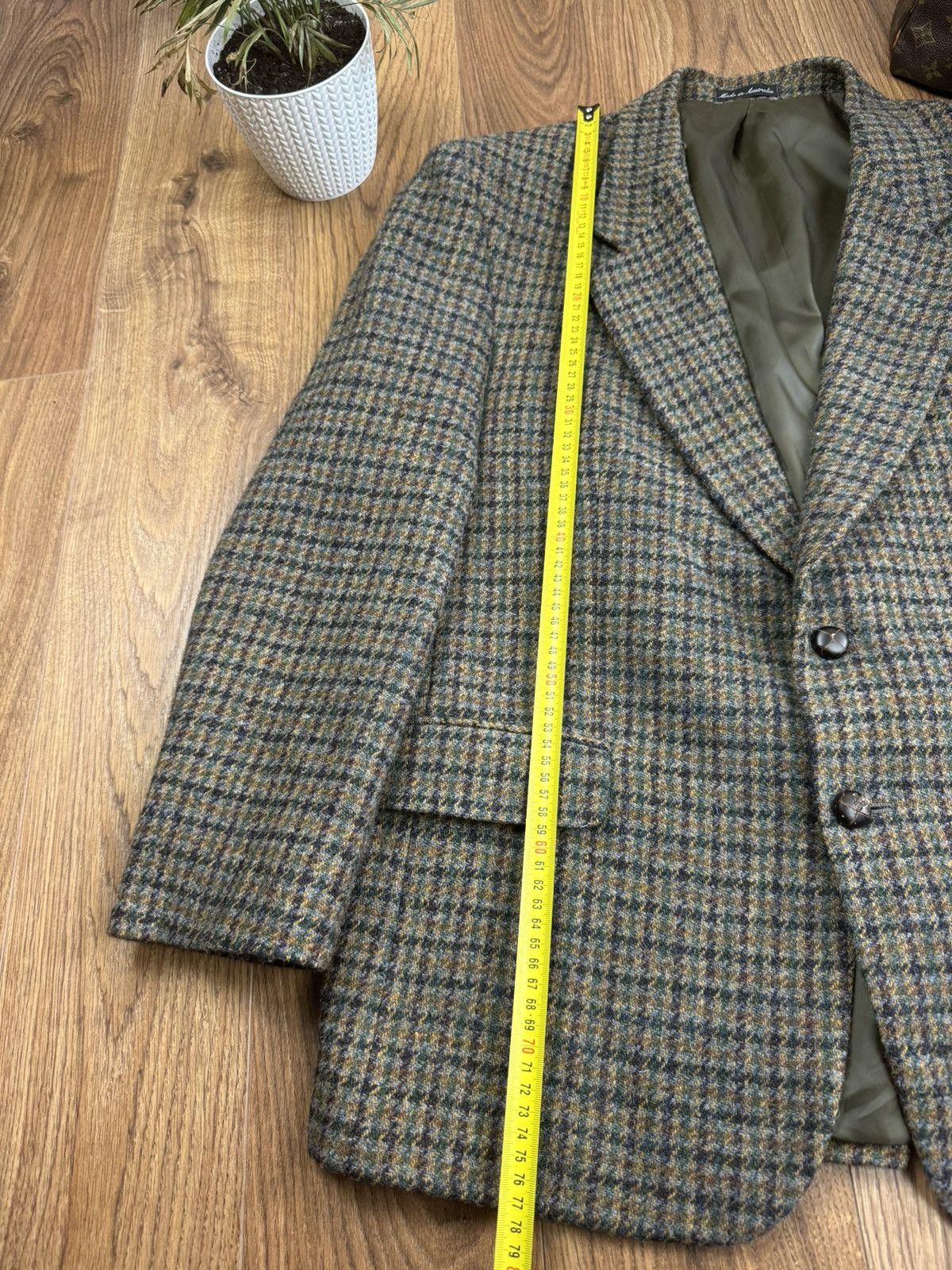 Harris Tweed Vintage wool blazer Harris Tweed original retro item Size 50L - 6 Thumbnail