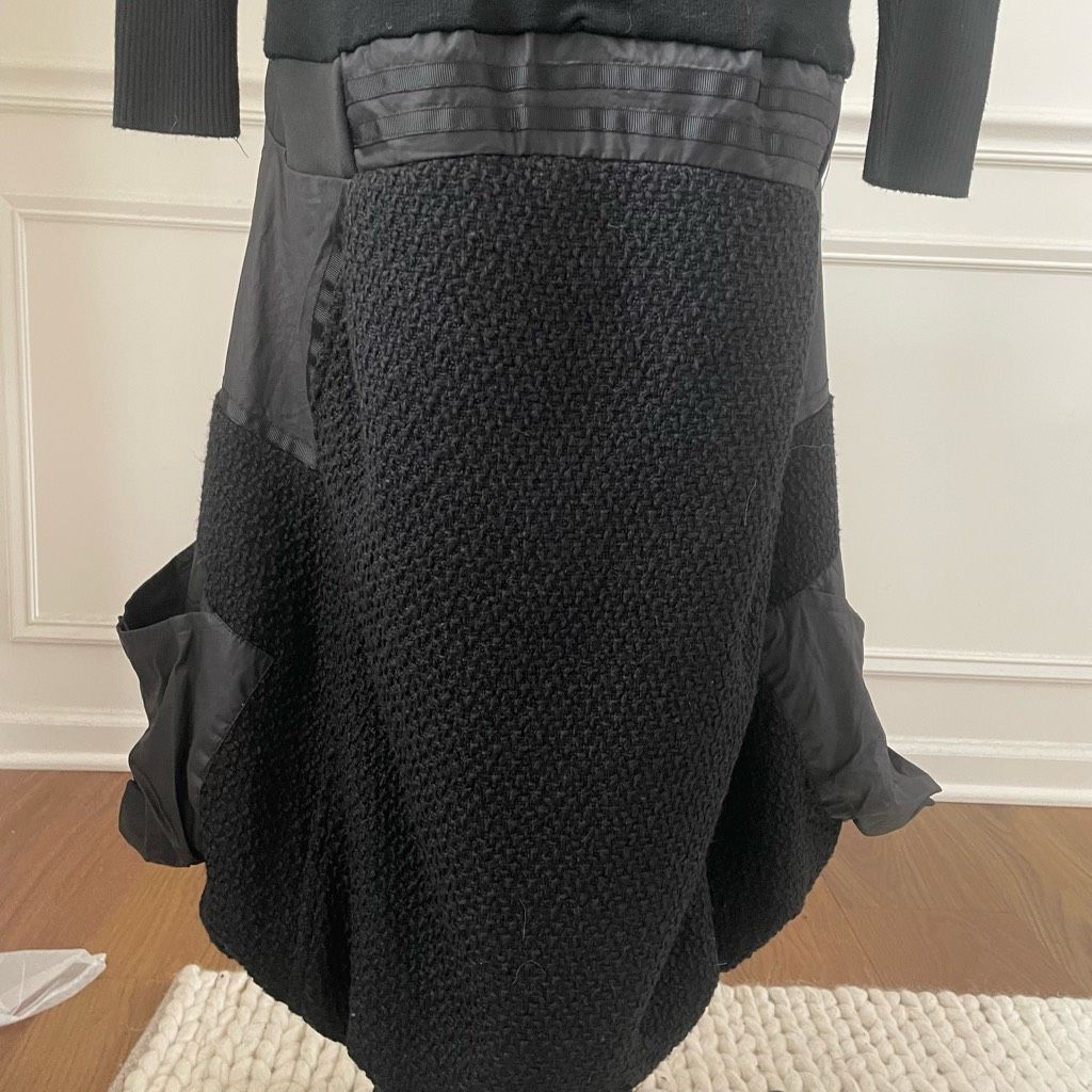 Vintage Vintage Style by Cache Black Knit Multi Texture Drop Waist L Size L / US 10 / IT 46 - 5 Thumbnail