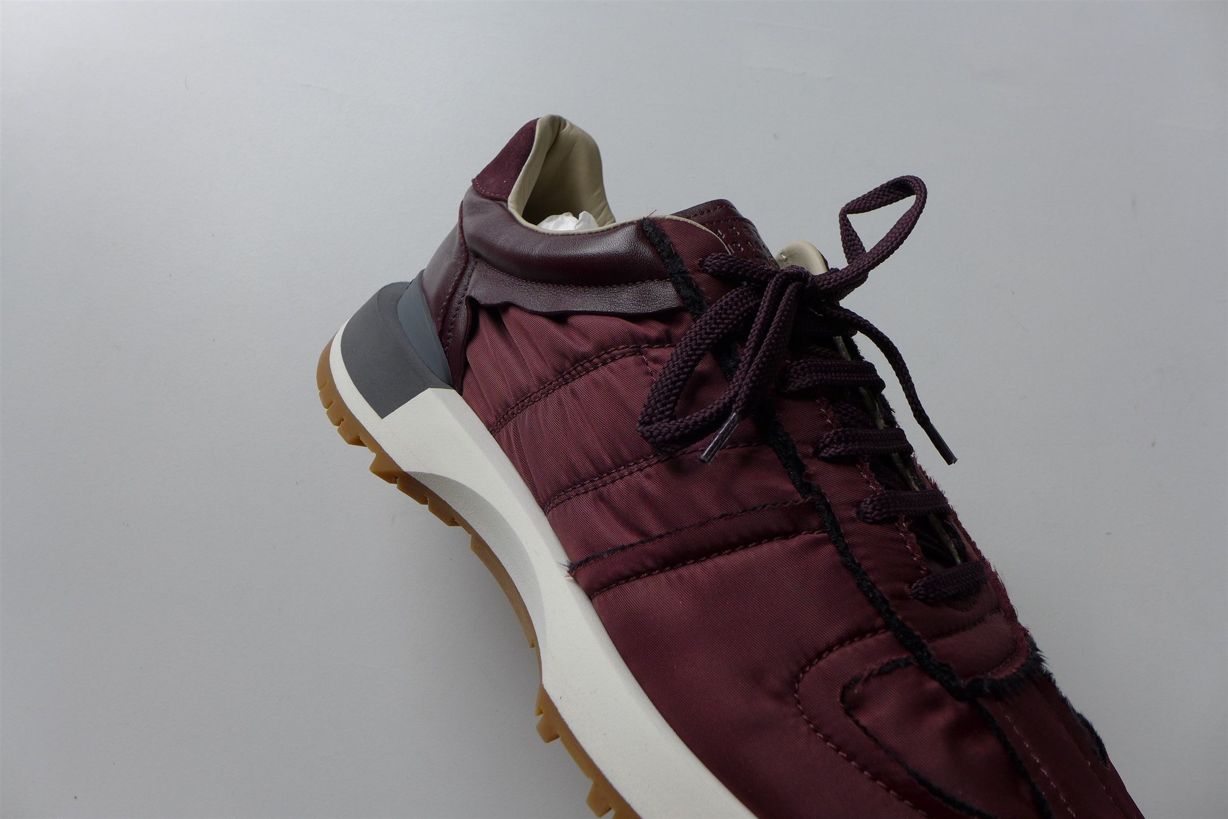 Maison Margiela Margiela Burgundy Runner Evolution Sneakers Size US 12 / EU 45 - 9 Thumbnail